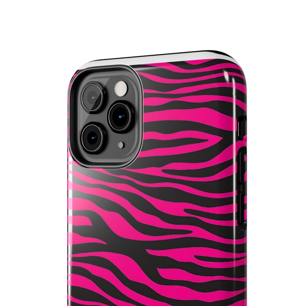 Hot Pink Zebra Tough Phone Case
