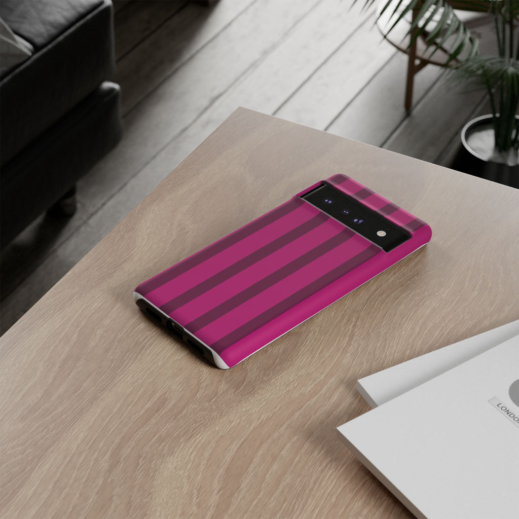 Hot Pink Striped Phone Case
