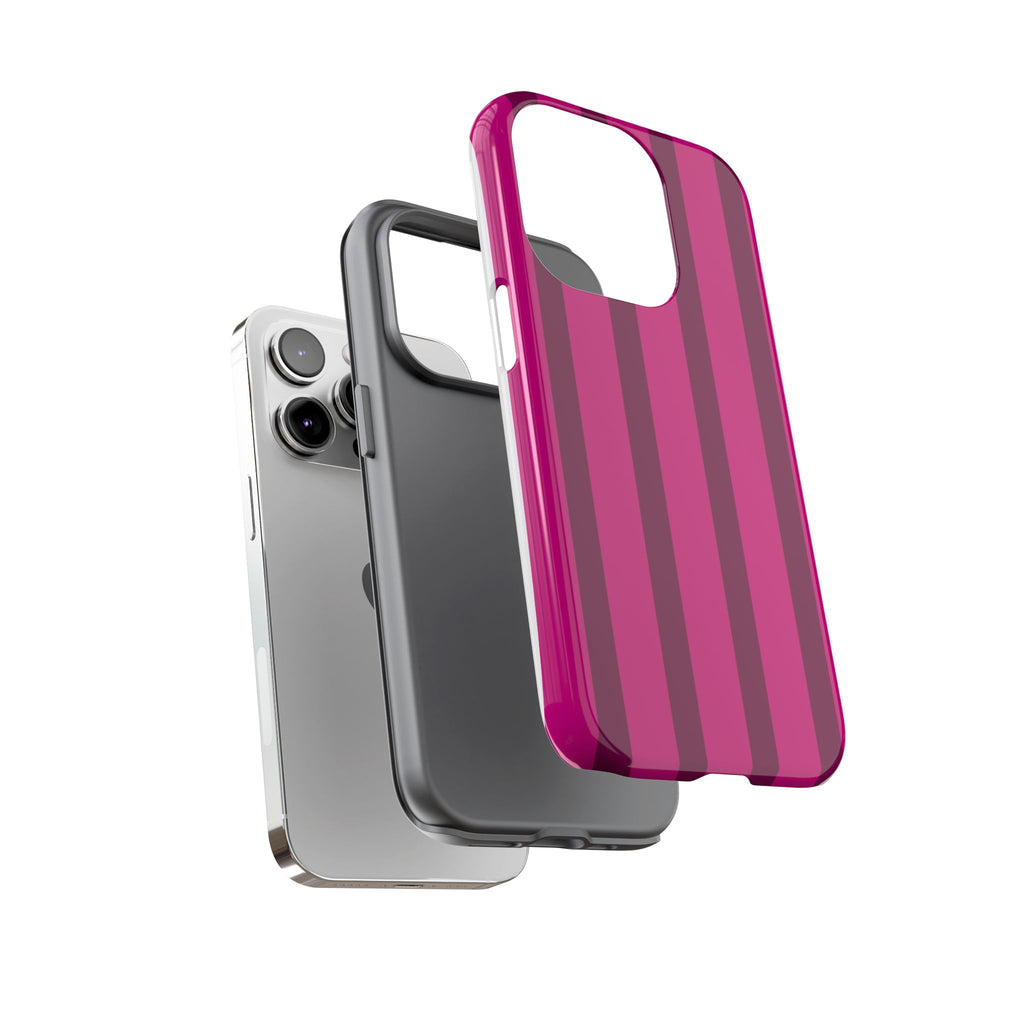 Hot Pink Striped Phone Case
