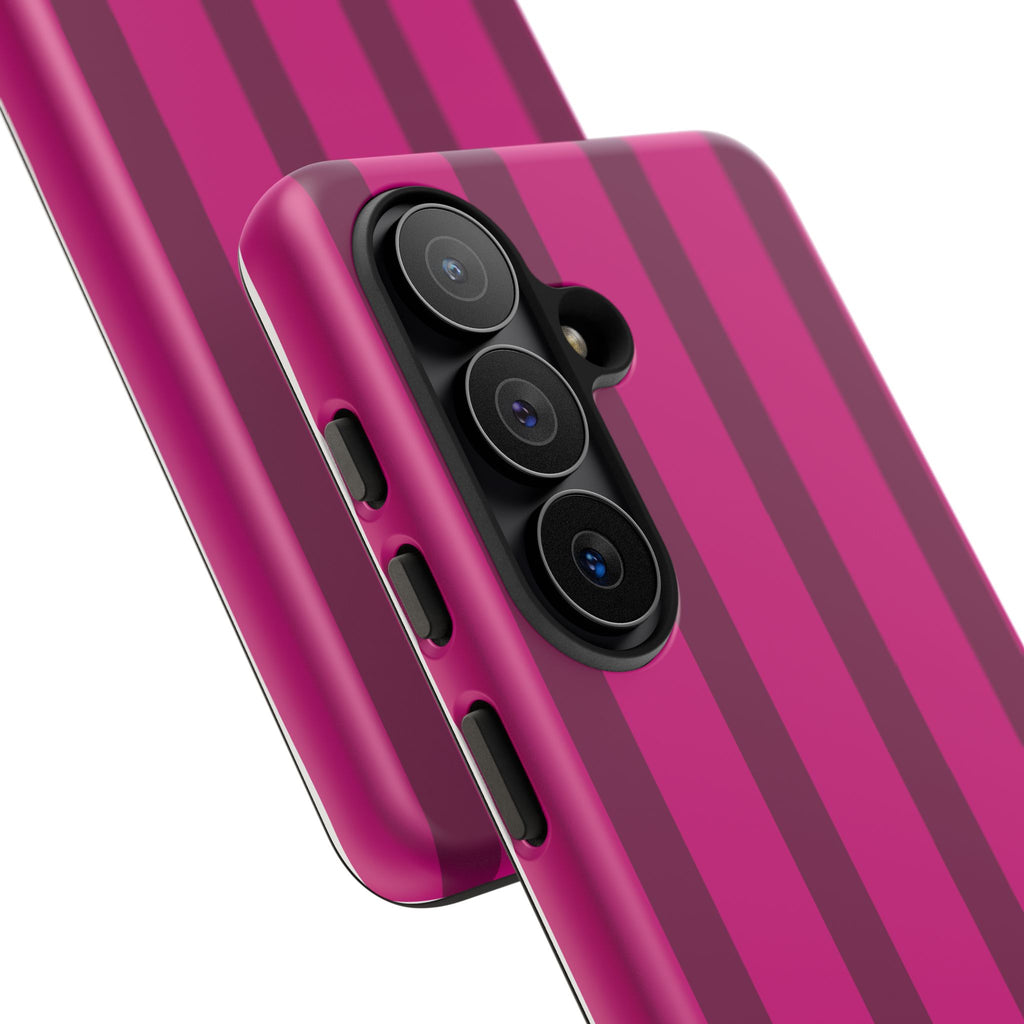 Hot Pink Striped Phone Case