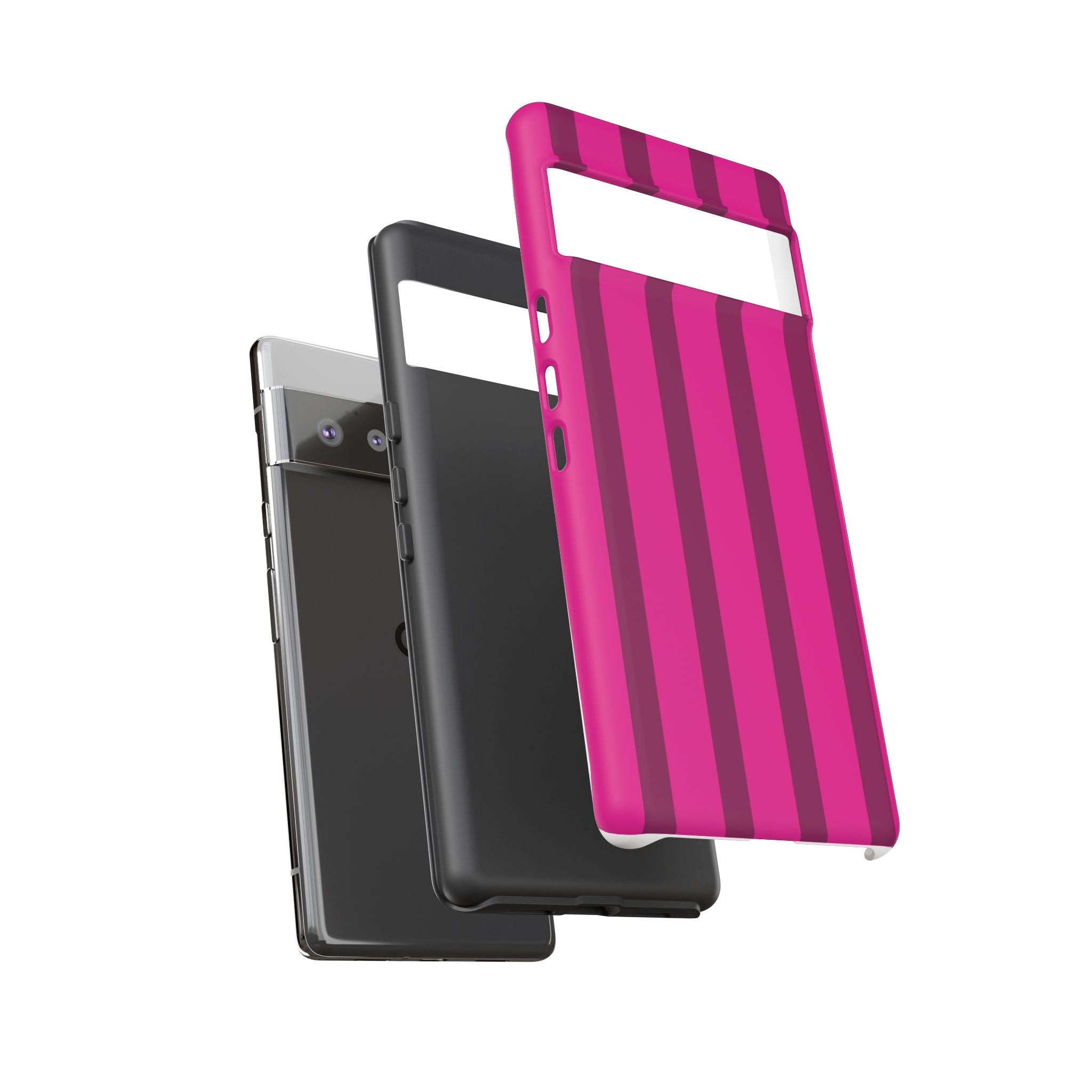 Hot Pink Striped Phone Case
