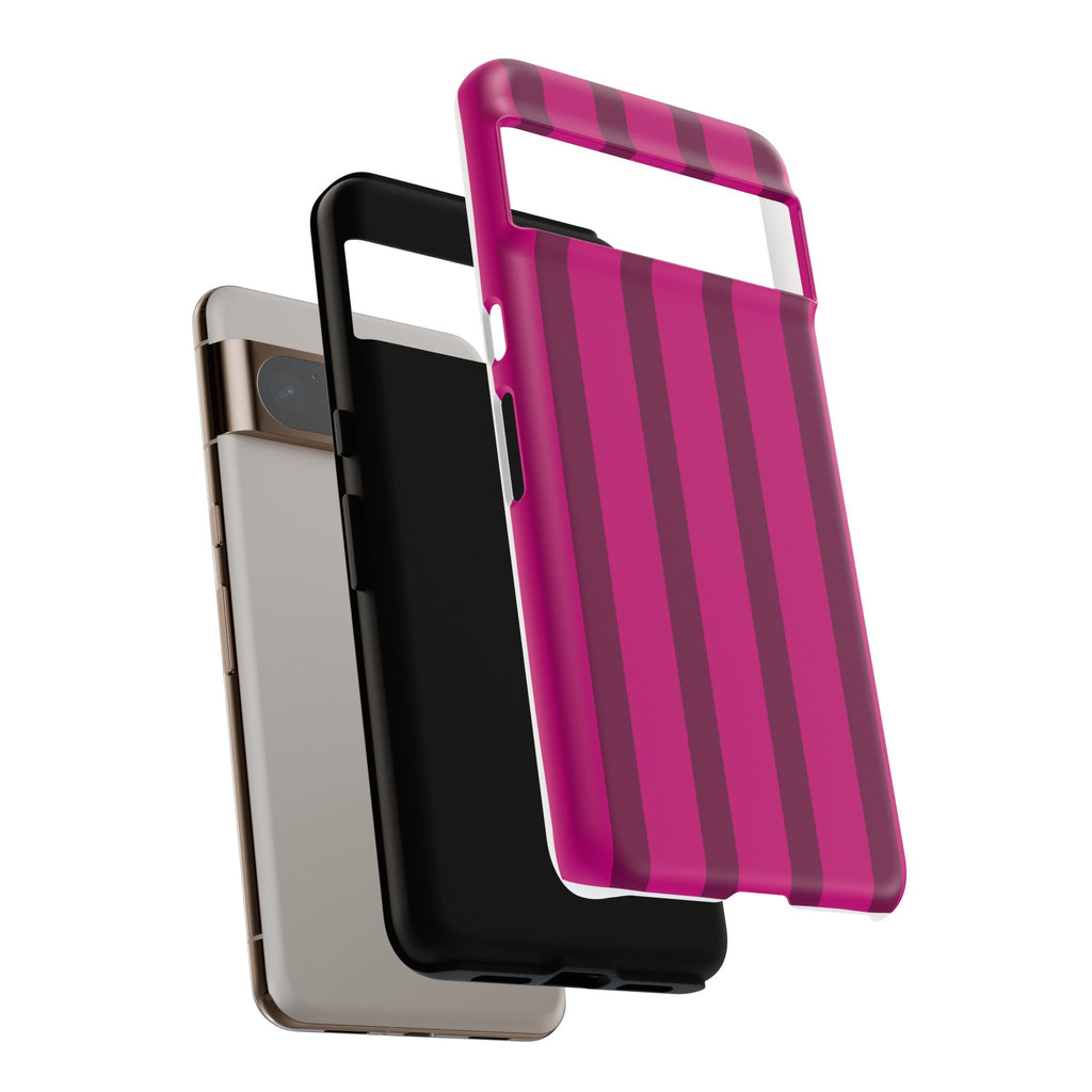 Hot Pink Striped Phone Case