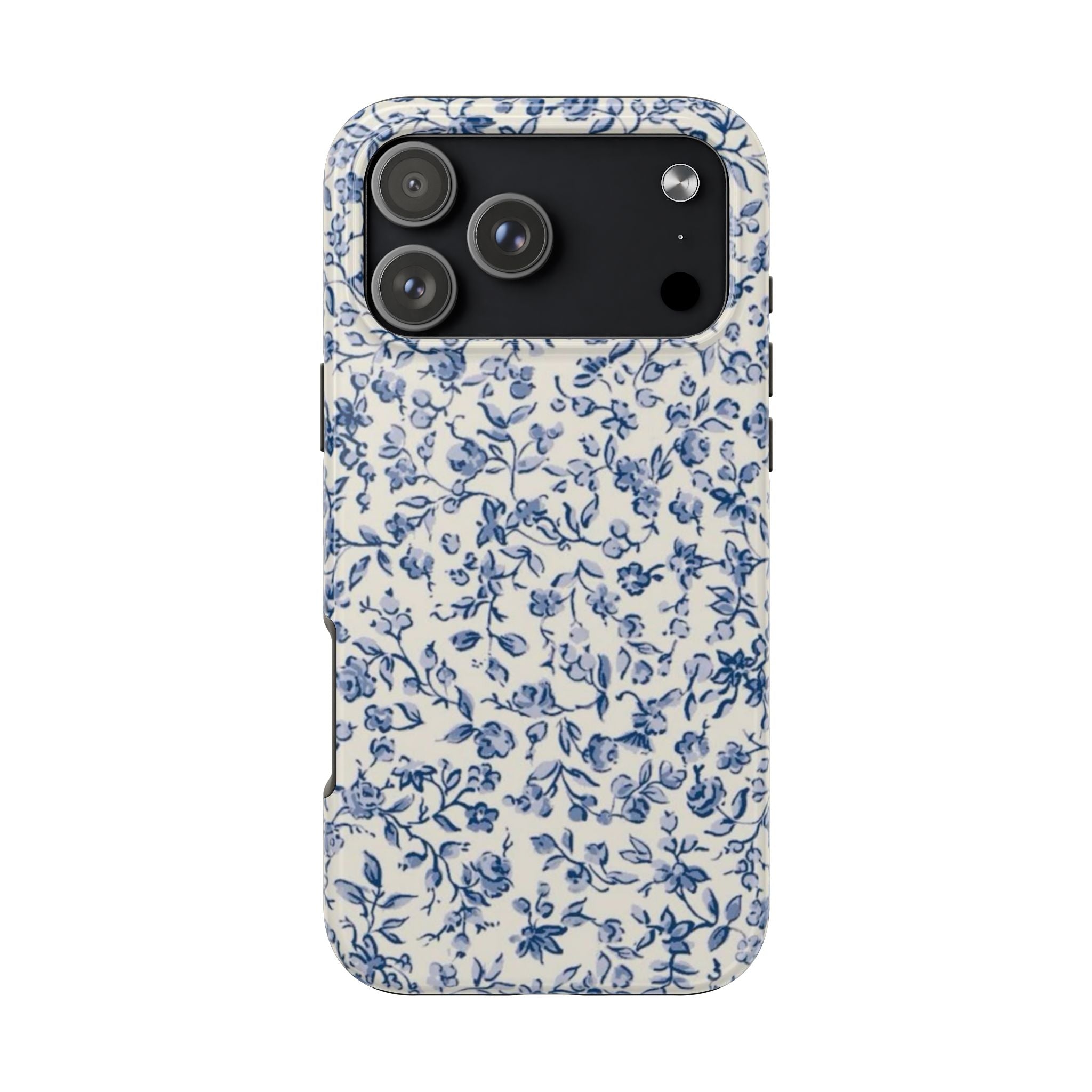 Blue Floral Tough Phone Case