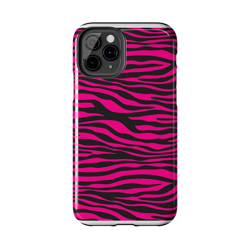 Hot Pink Zebra Tough Phone Case