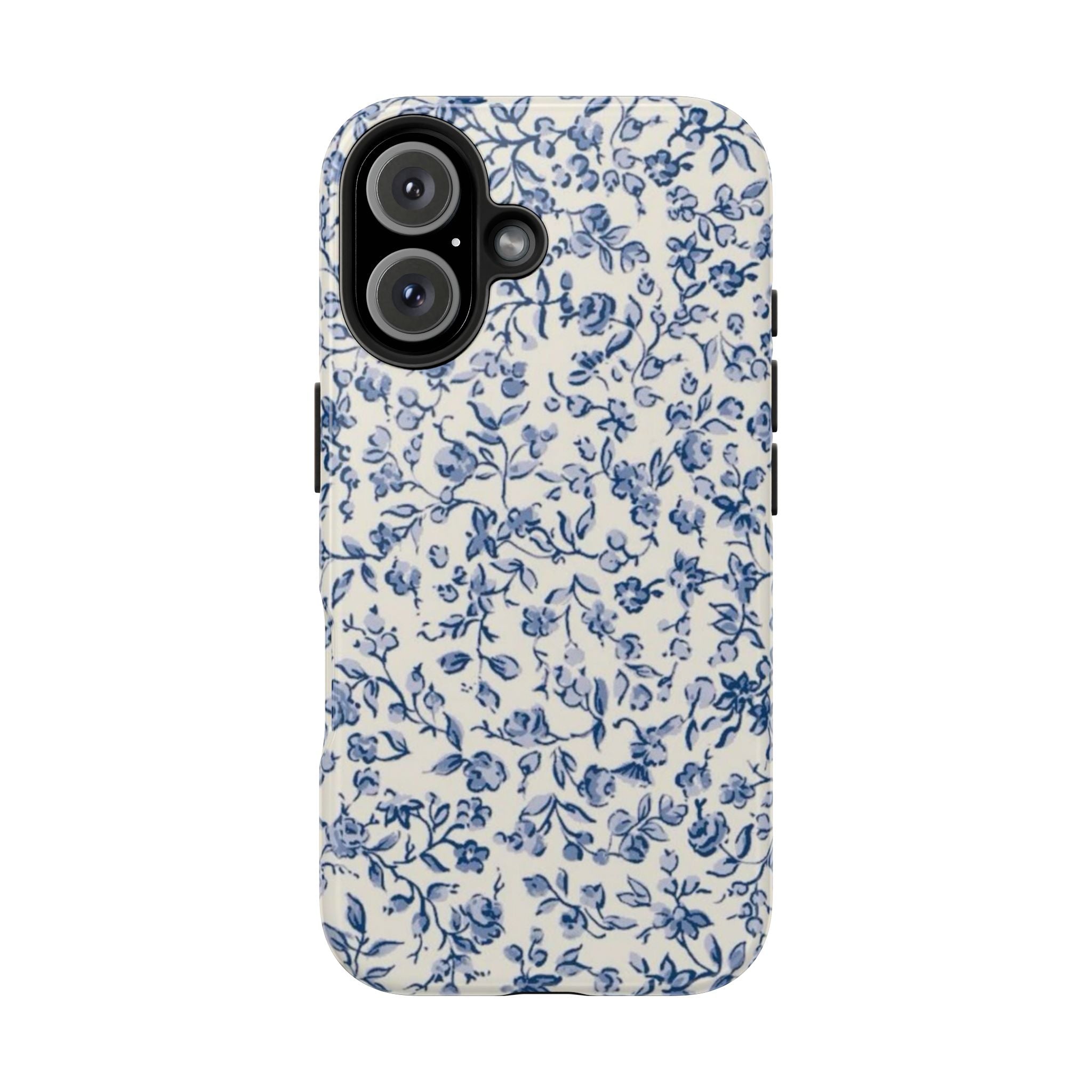 Blue Floral Tough Phone Case