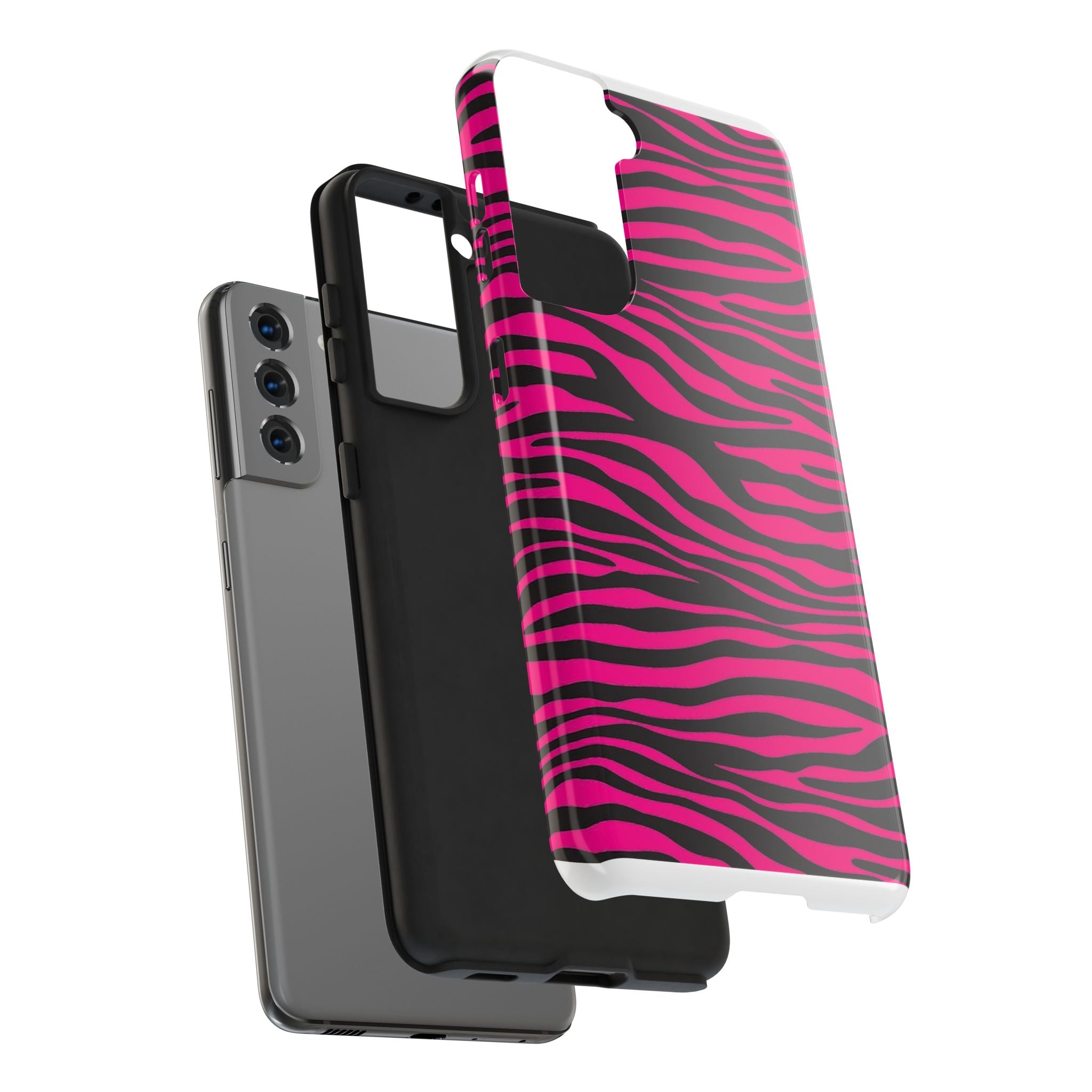 Hot Pink Zebra Tough Phone Case