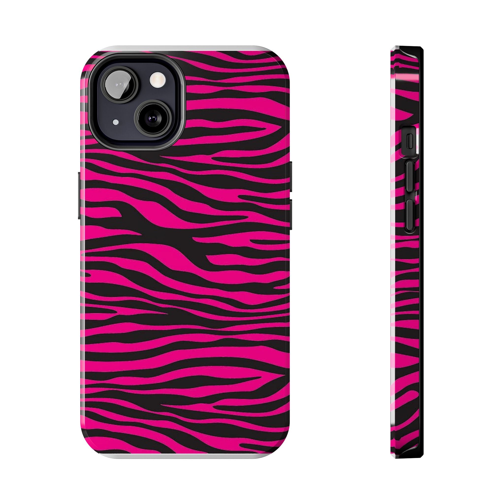 Hot Pink Zebra Tough Phone Case