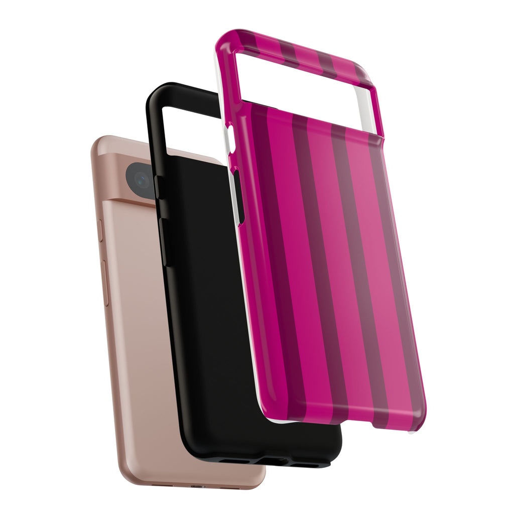 Hot Pink Striped Phone Case