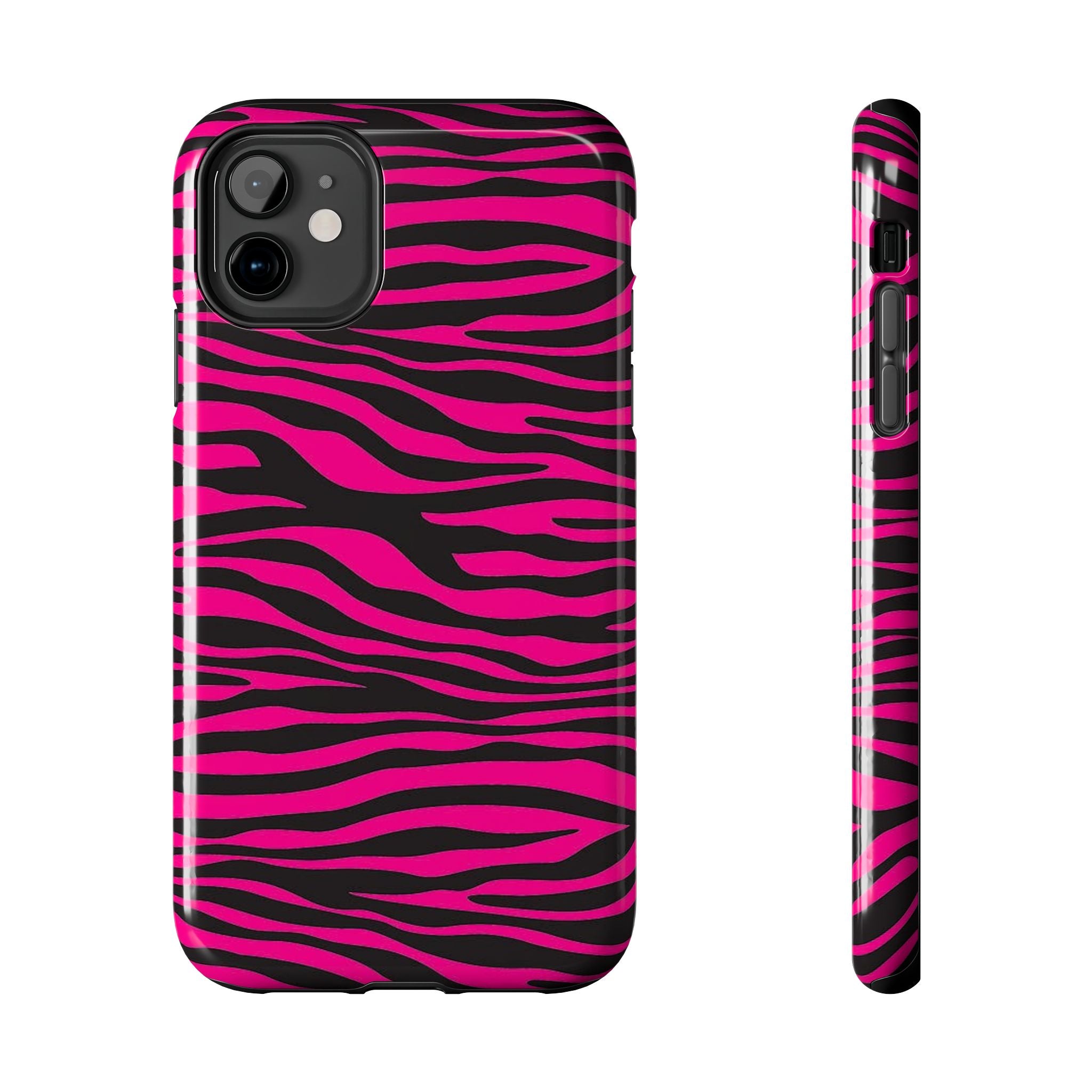 Hot Pink Zebra Tough Phone Case