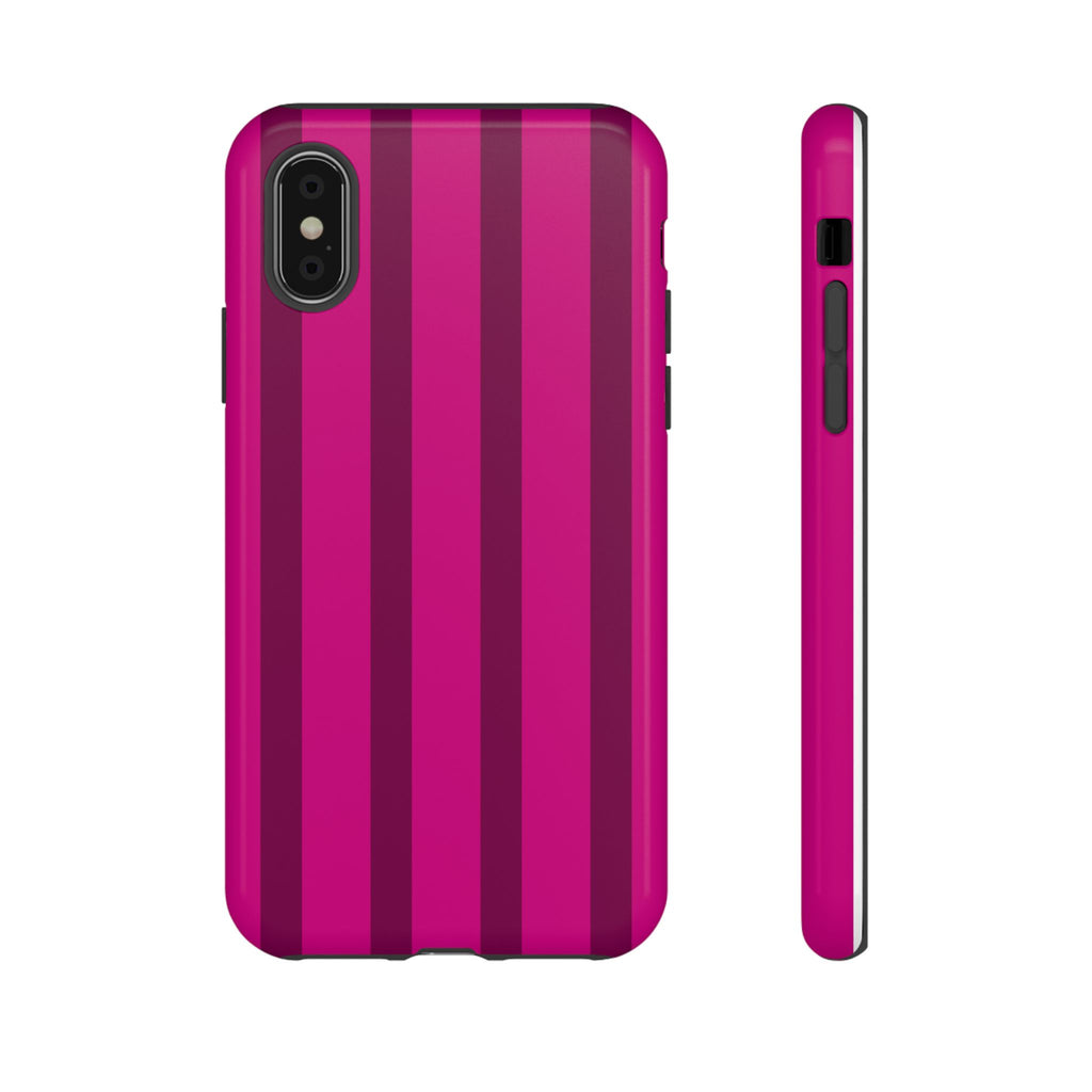 Hot Pink Striped Phone Case
