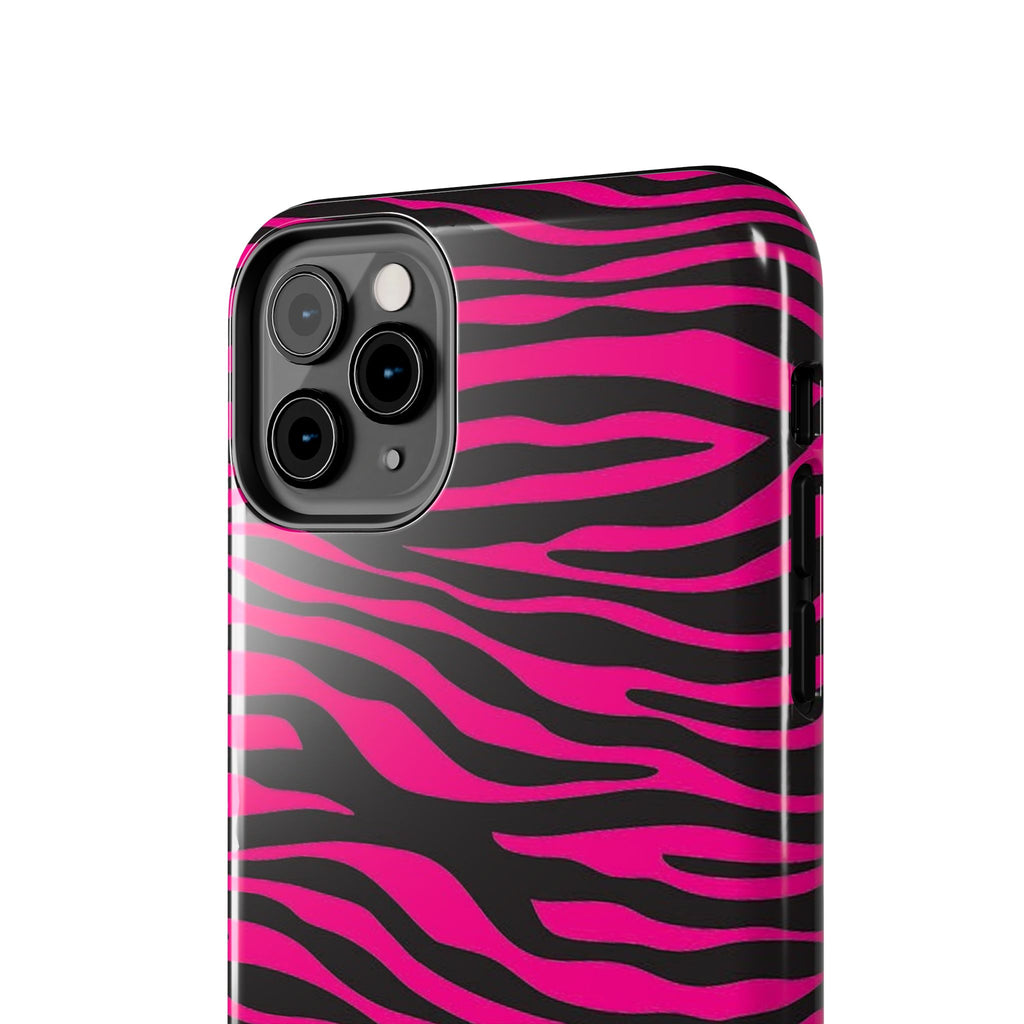 Hot Pink Zebra Tough Phone Case
