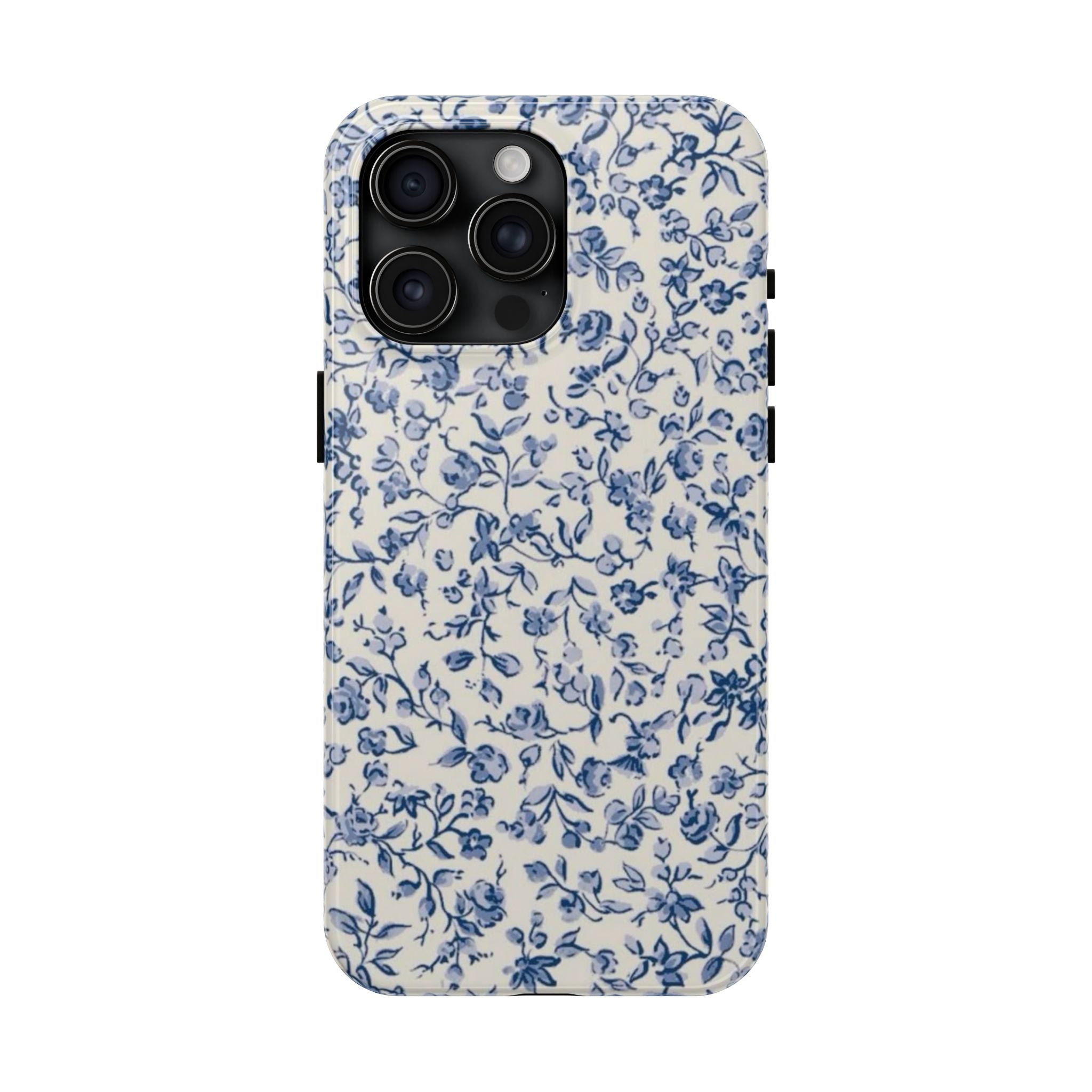 Blue Floral Tough Phone Case