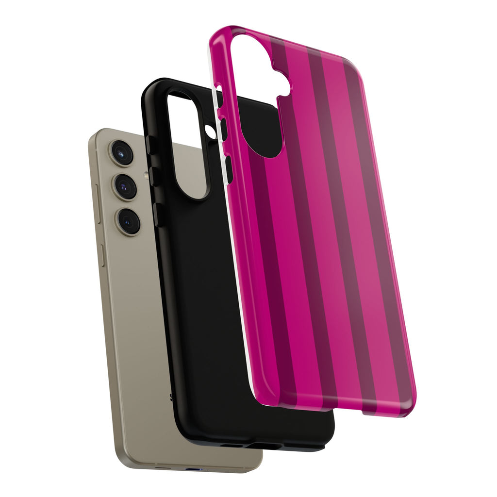 Hot Pink Striped Phone Case