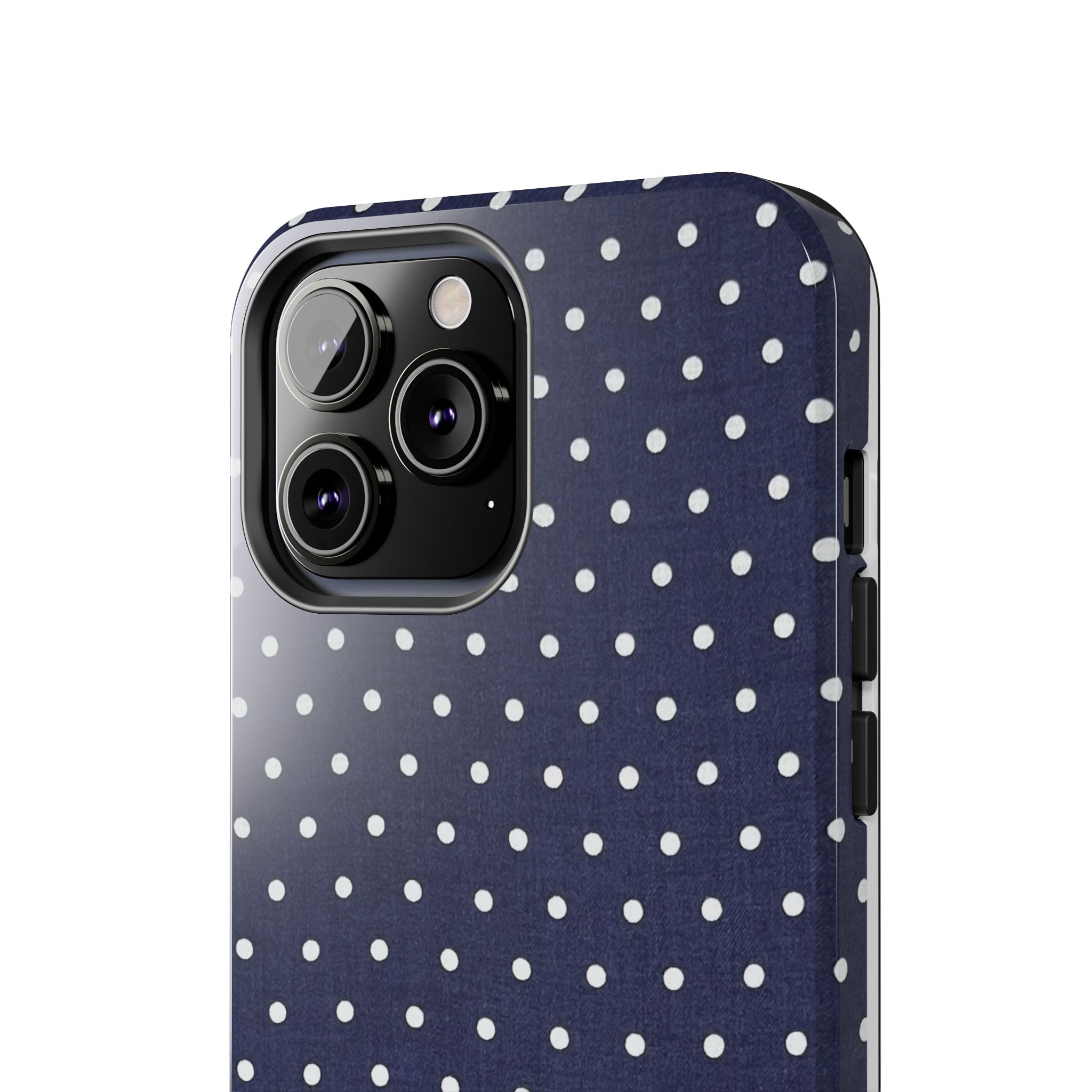 Navy Polka Dot Tough Phone Case