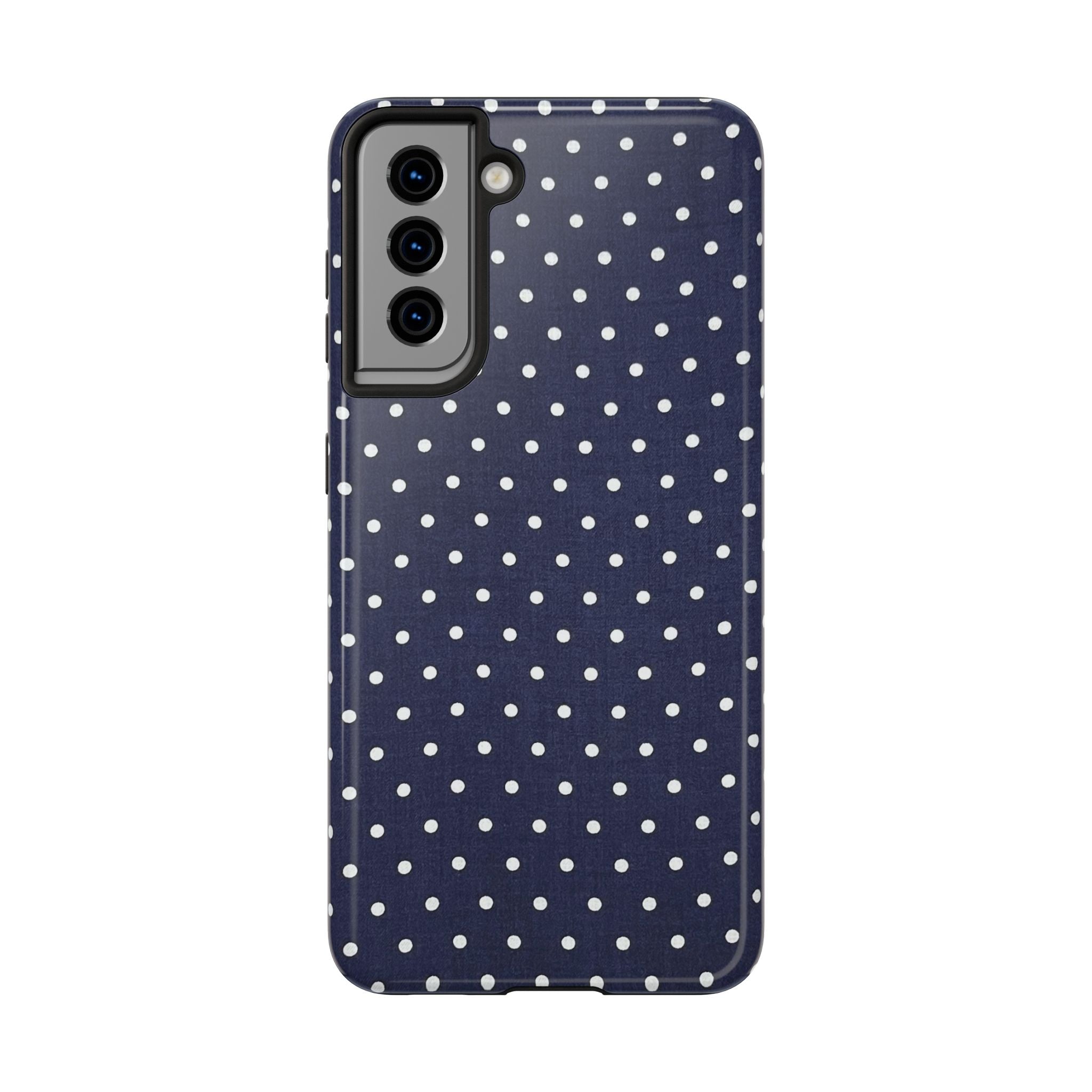 Navy Polka Dot Tough Phone Case