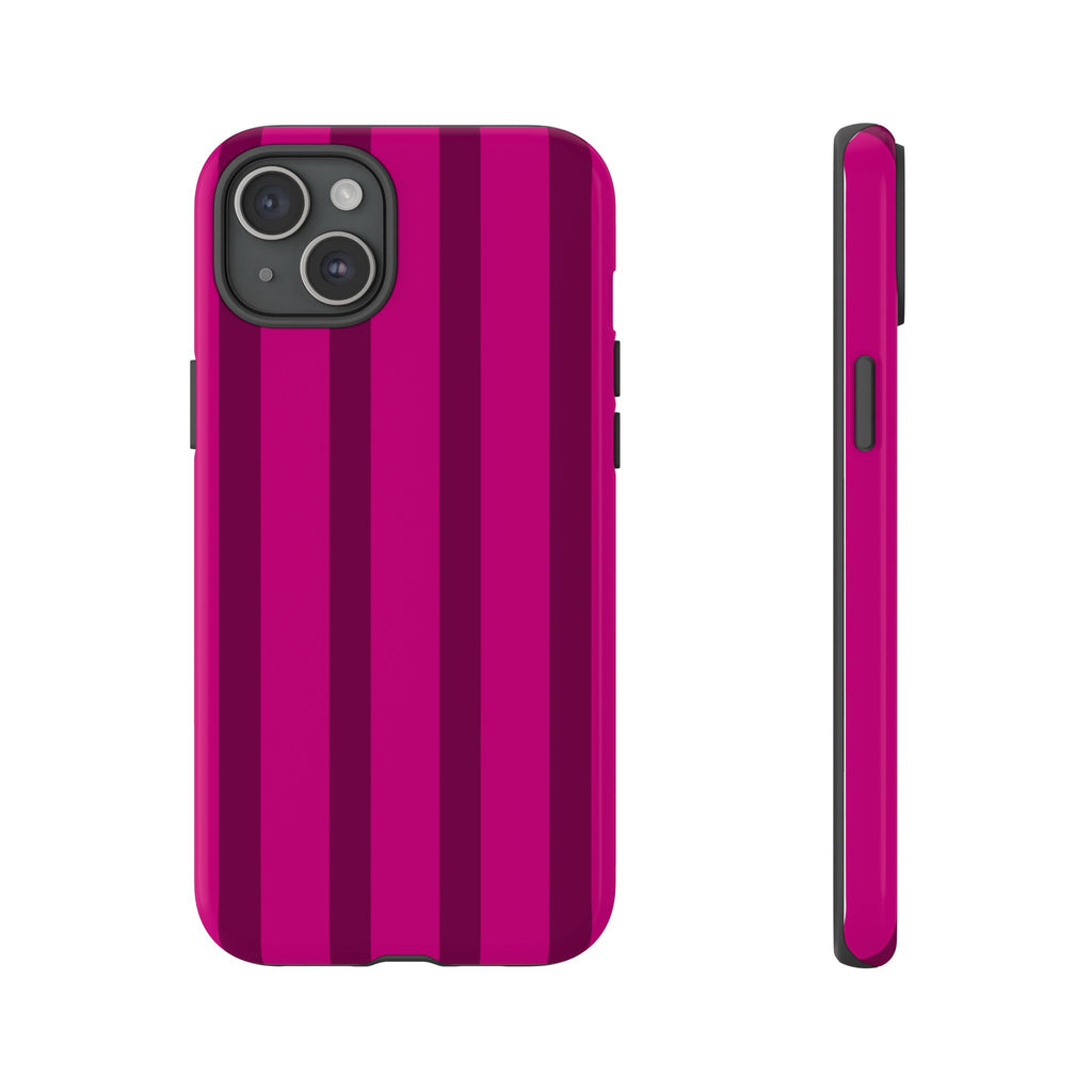 Hot Pink Striped Phone Case