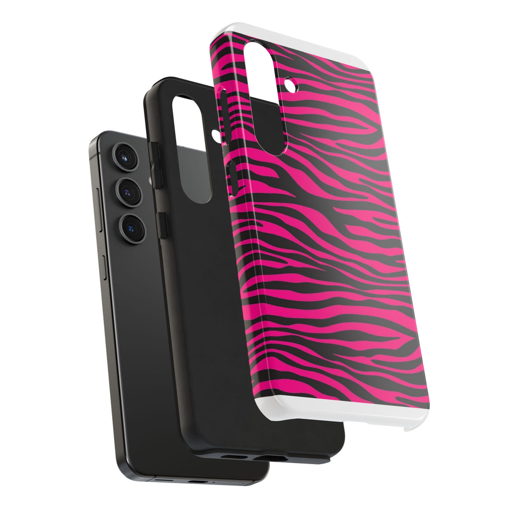 Hot Pink Zebra Tough Phone Case