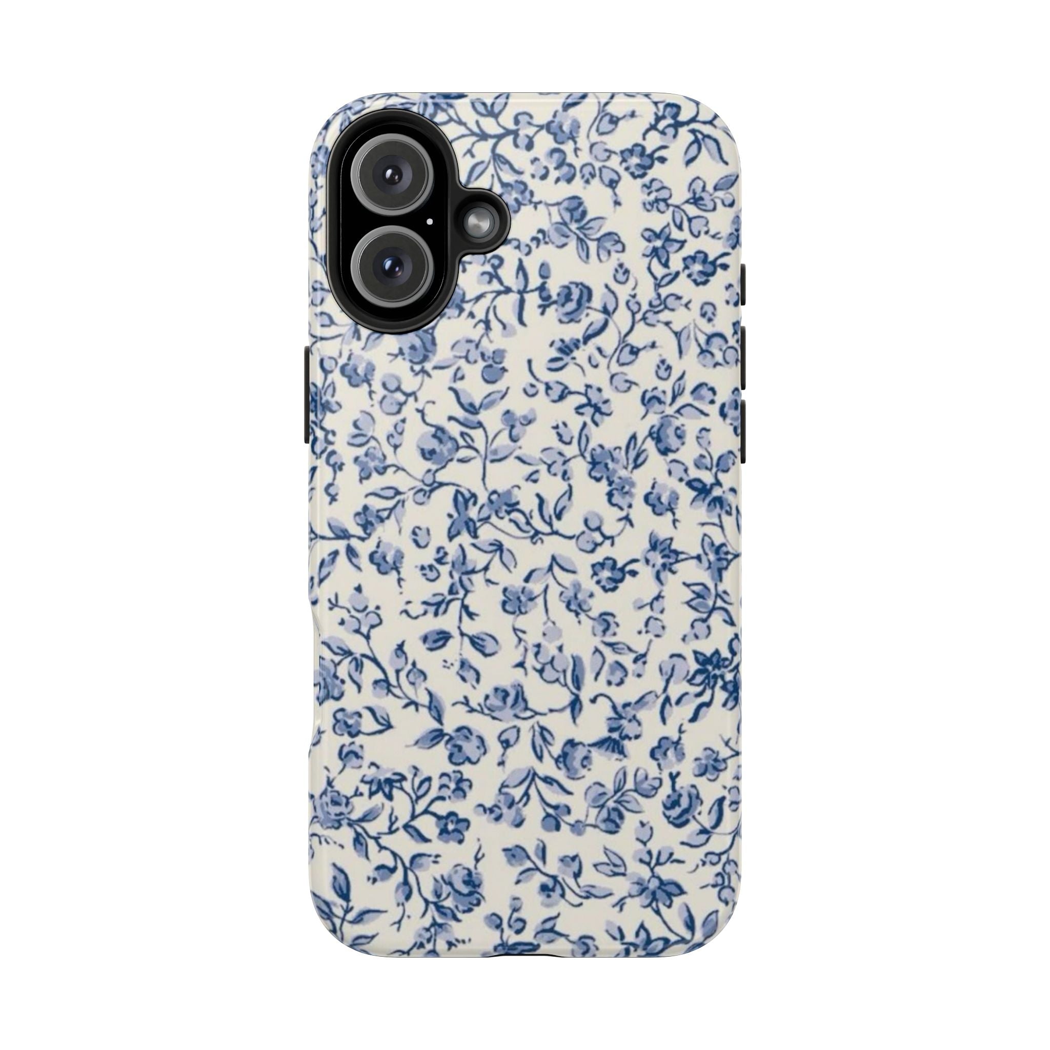 Blue Floral Tough Phone Case