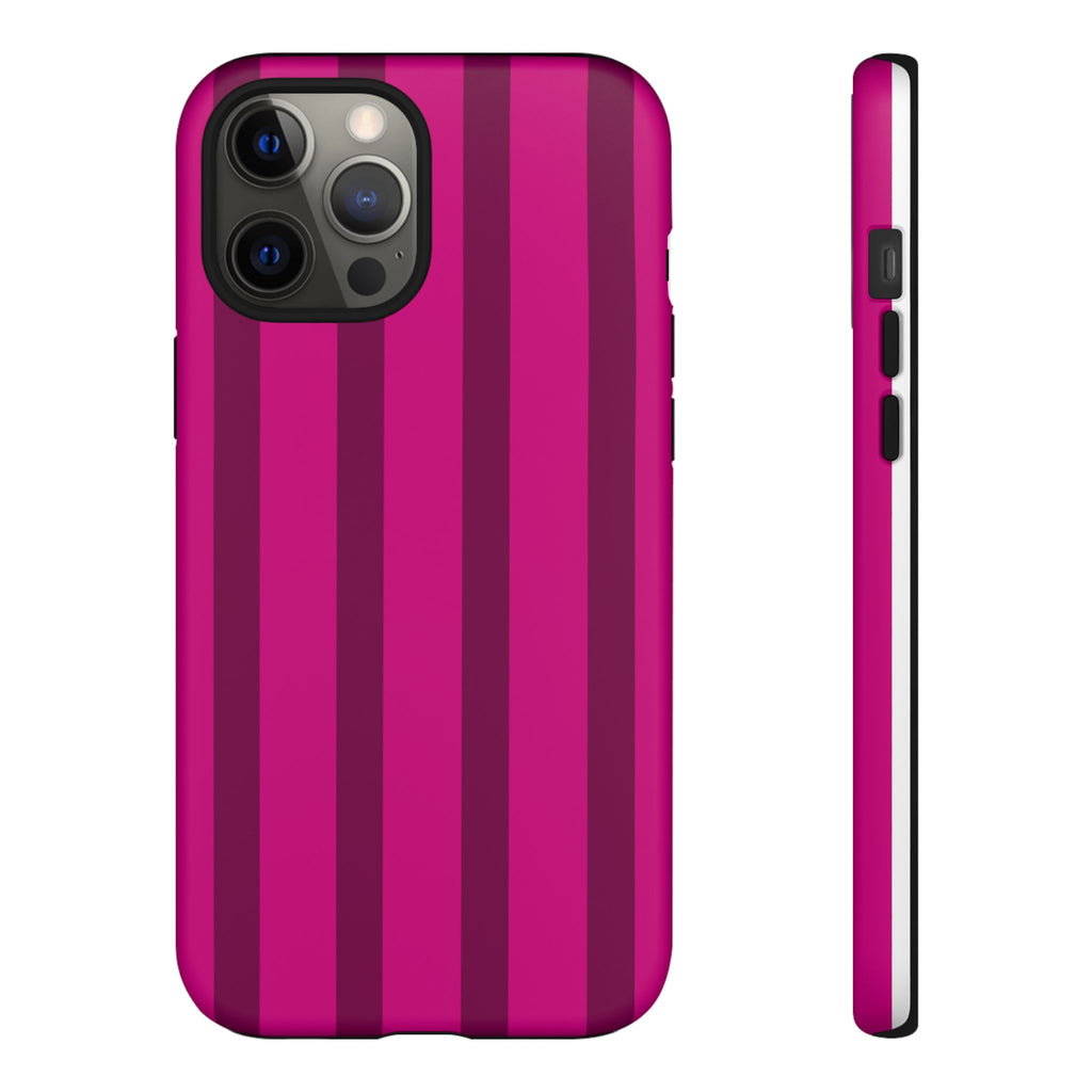 Hot Pink Striped Phone Case