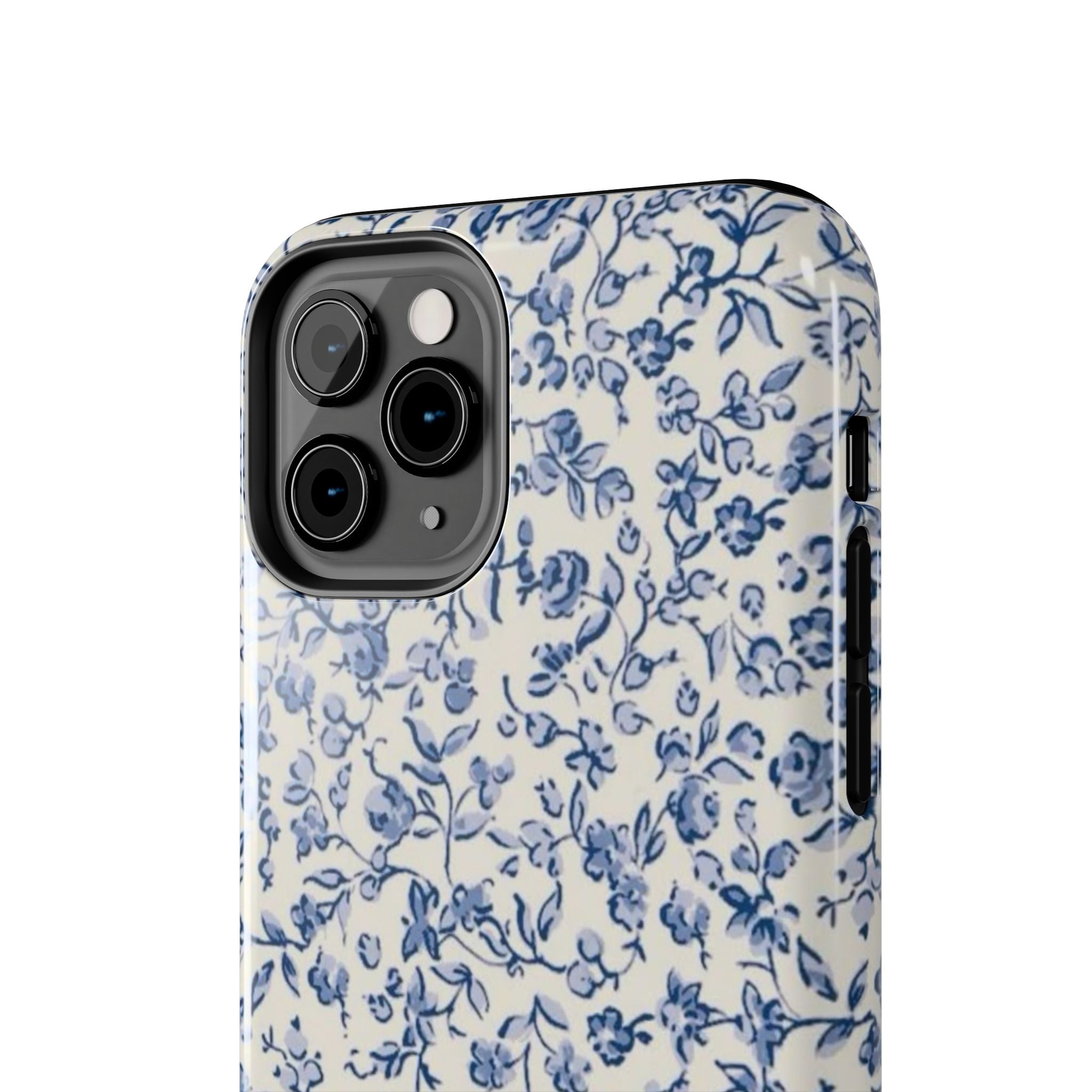 Blue Floral Tough Phone Case