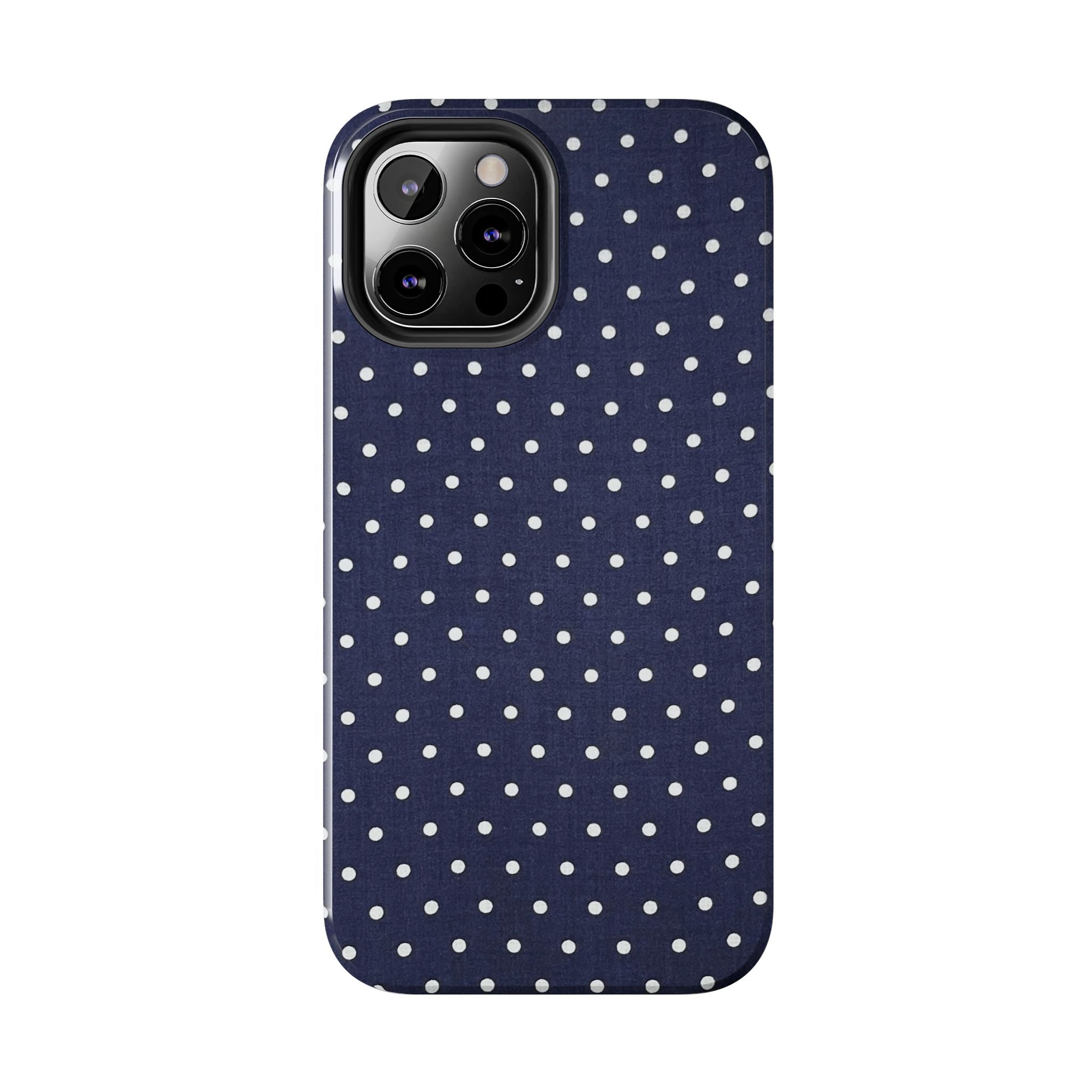 Navy Polka Dot Tough Phone Case