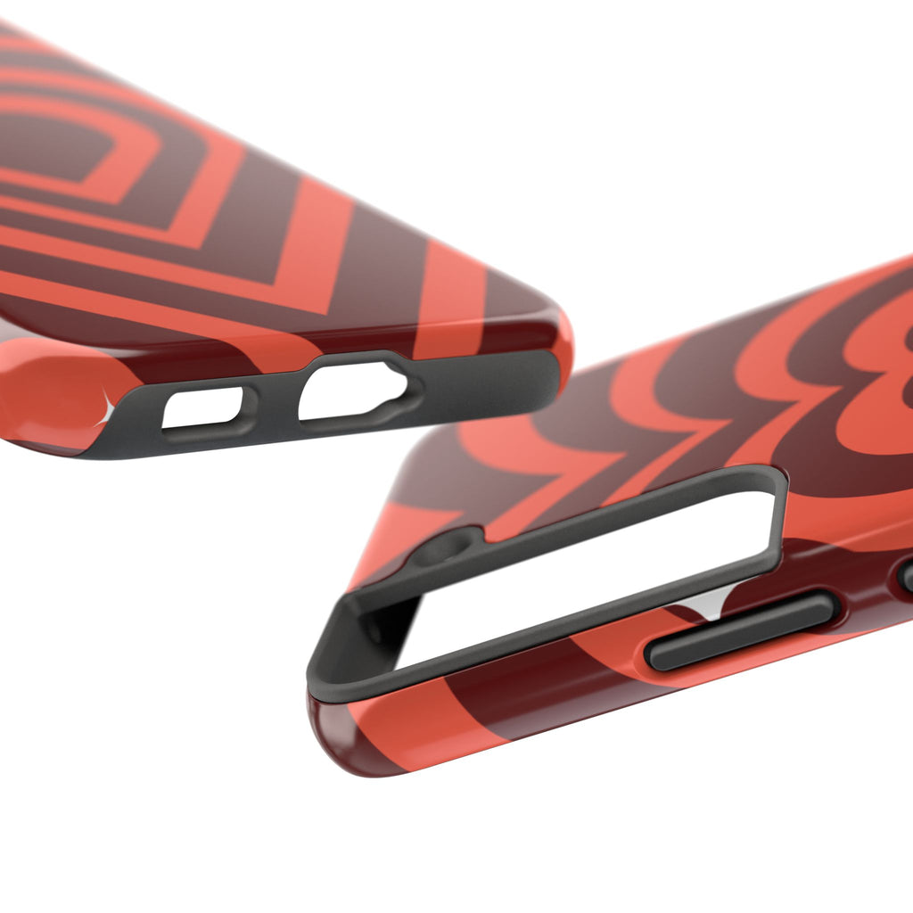 Retro Red Heart Pattern Phone Case