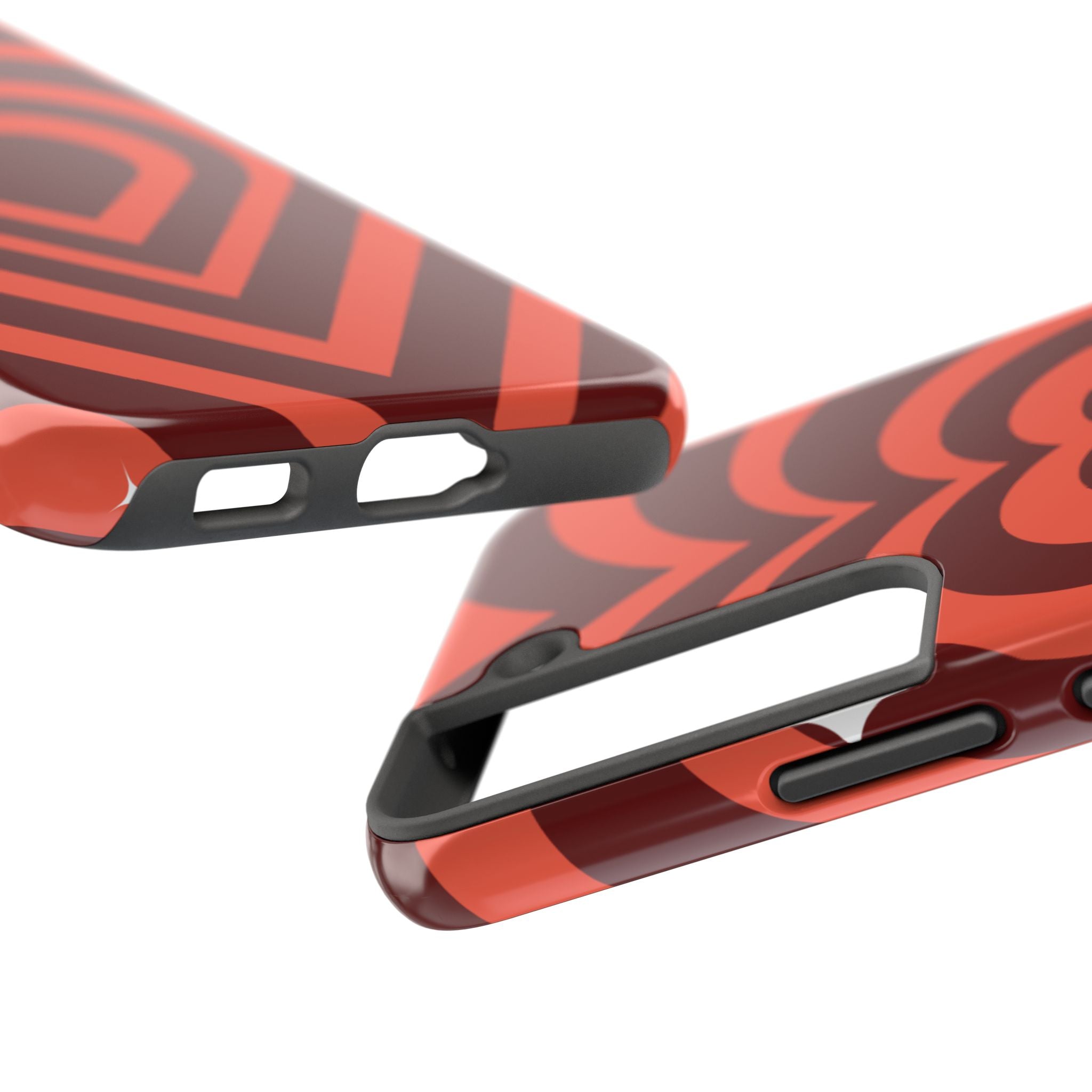 Retro Red Heart Pattern Phone Case