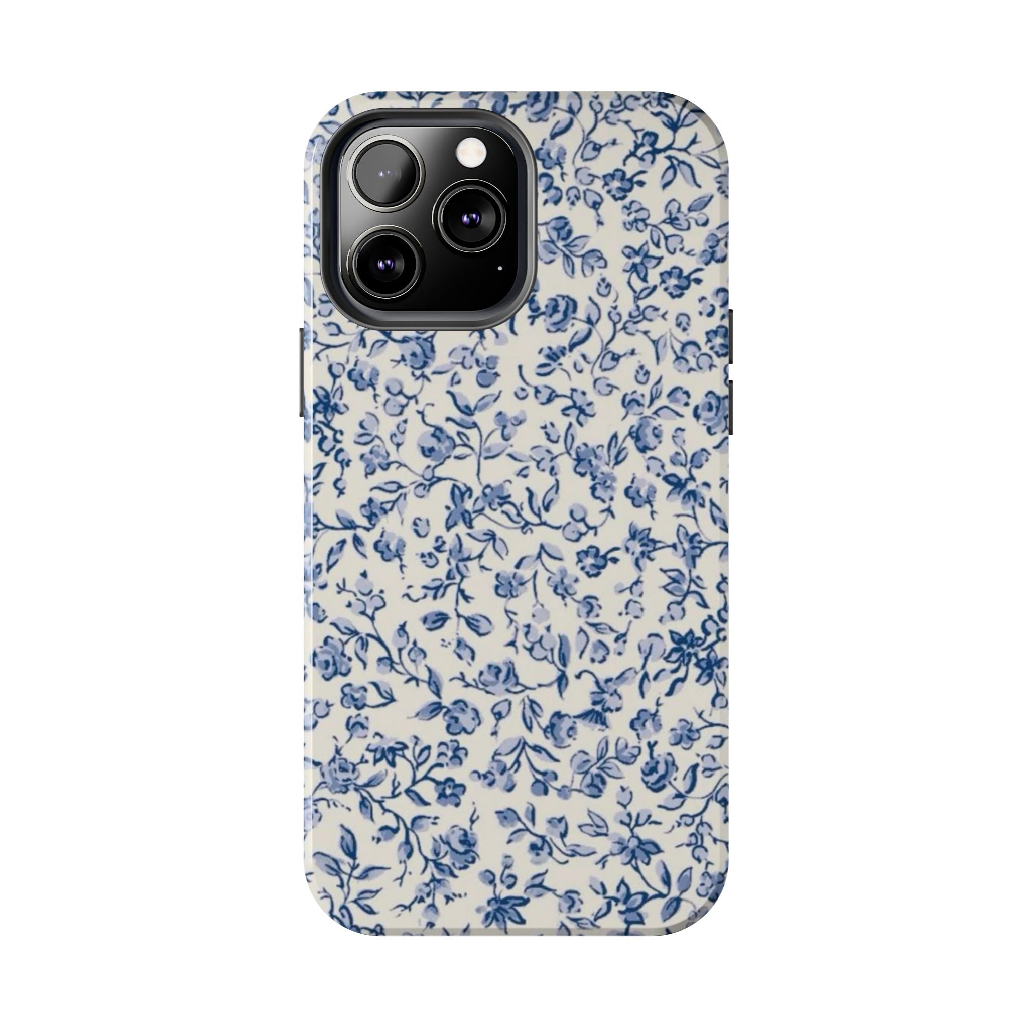 Blue Floral Tough Phone Case