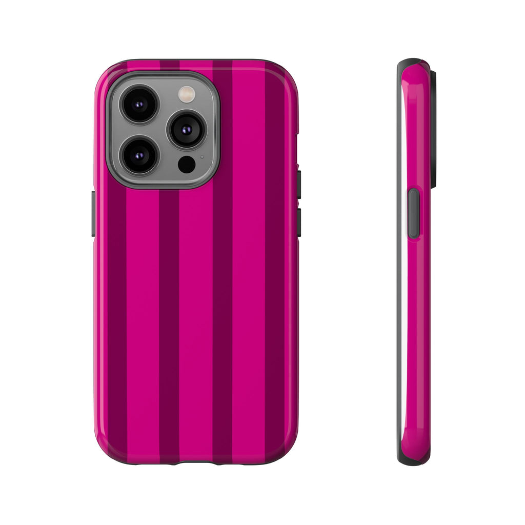 Hot Pink Striped Phone Case