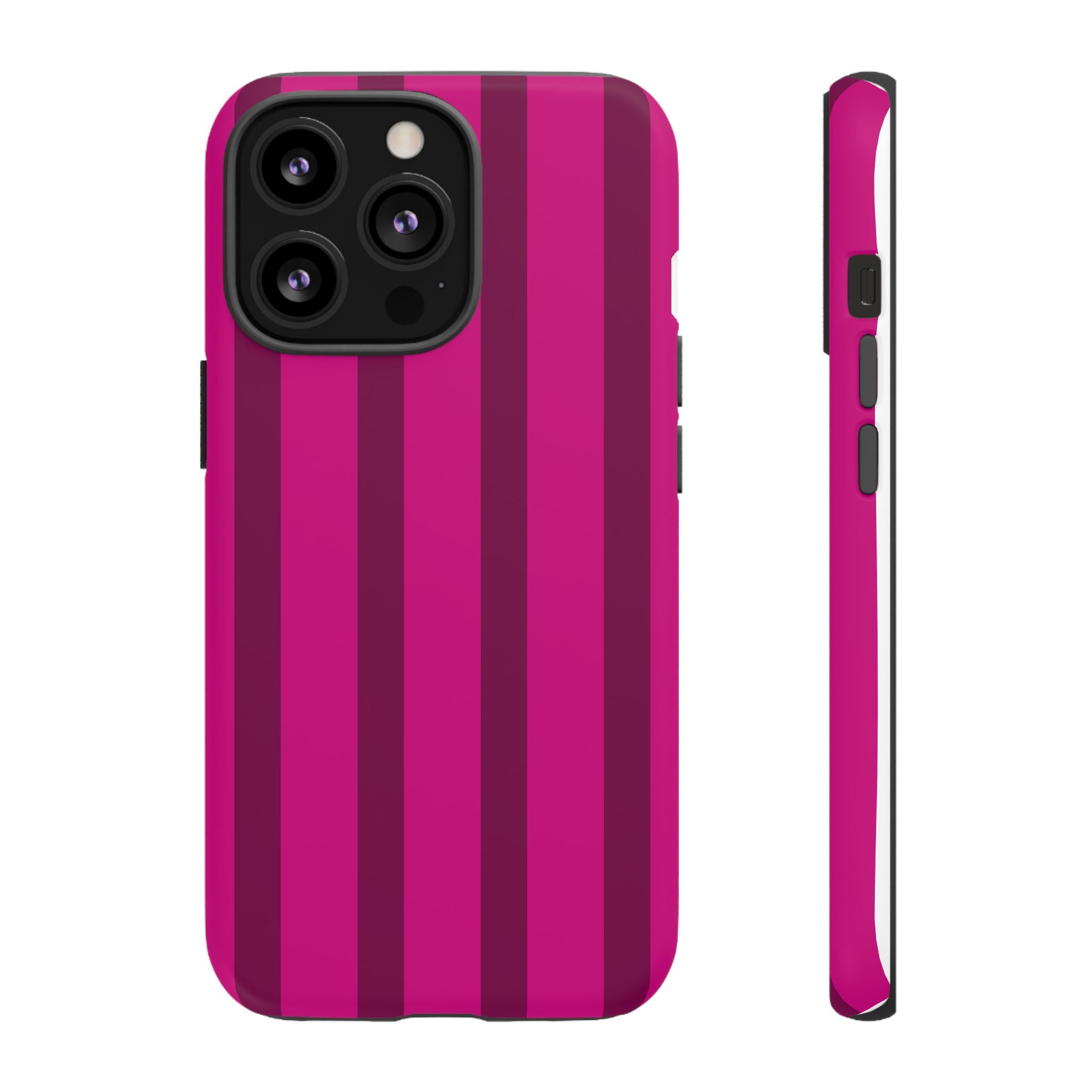 Hot Pink Striped Phone Case