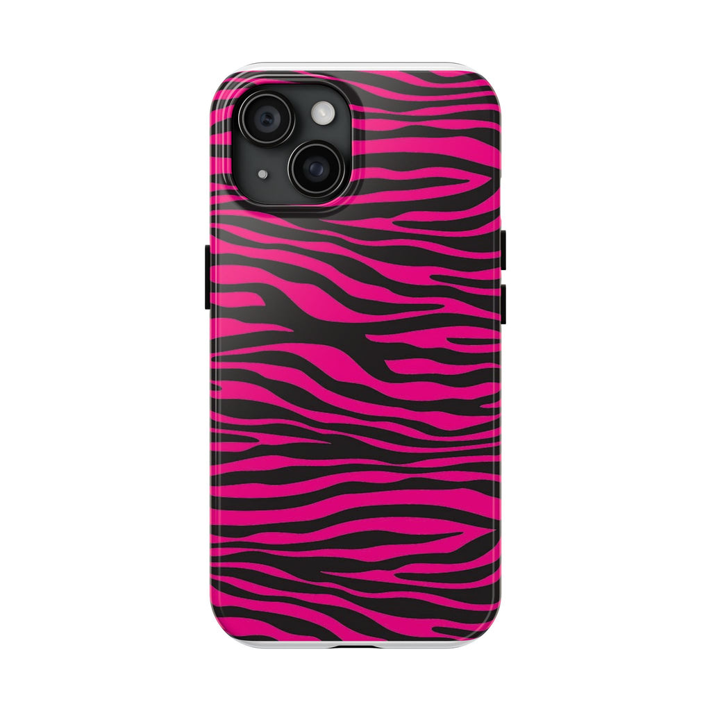 Hot Pink Zebra Tough Phone Case