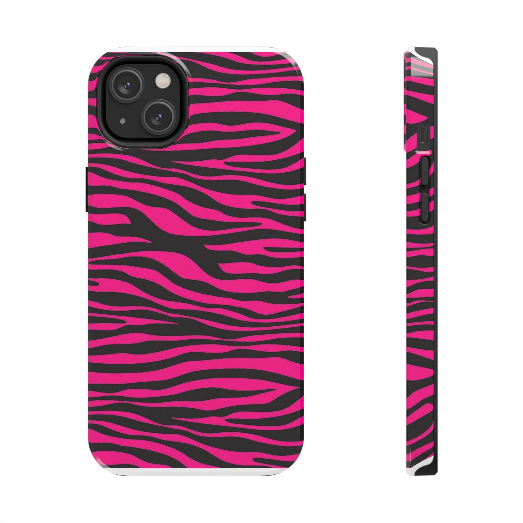 Hot Pink Zebra Tough Phone Case
