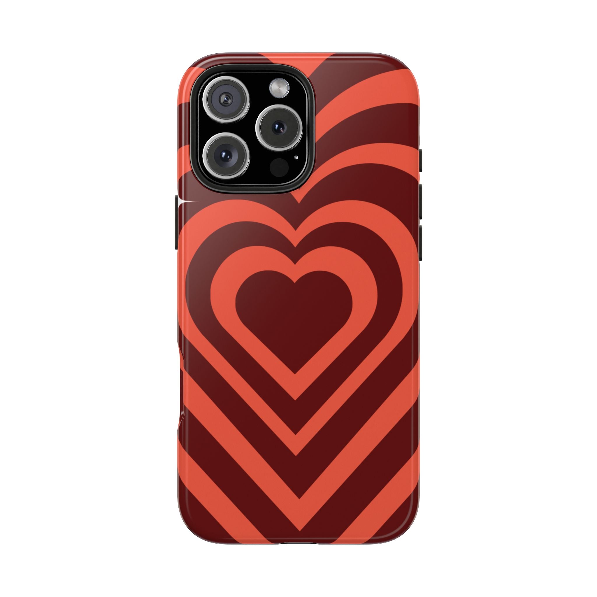 Retro Red Heart Pattern Phone Case