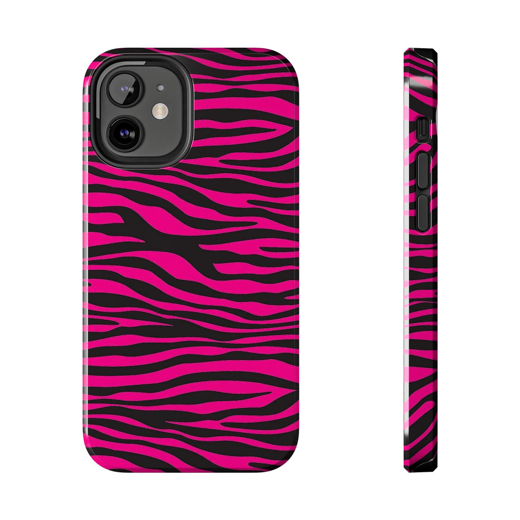 Hot Pink Zebra Tough Phone Case