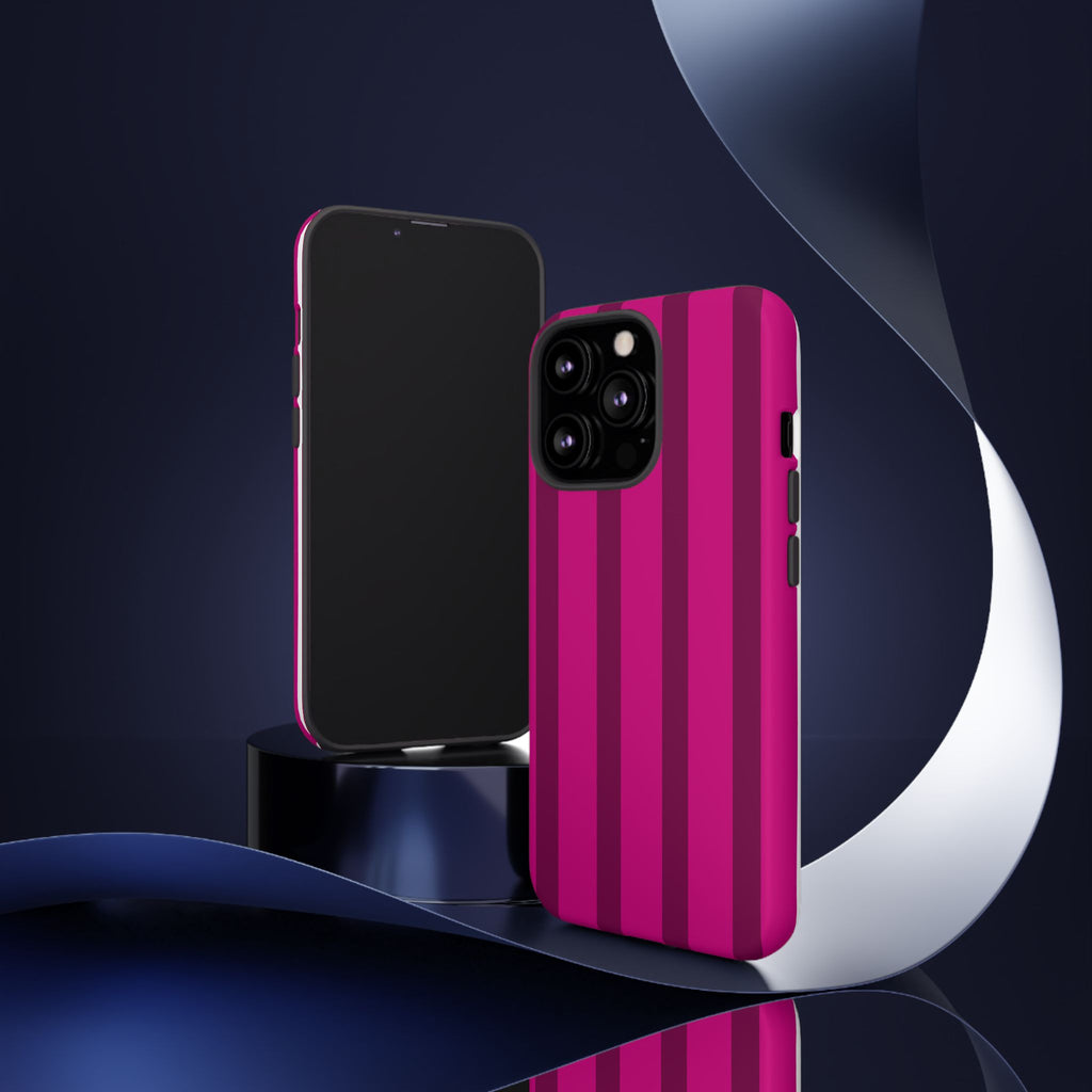 Hot Pink Striped Phone Case