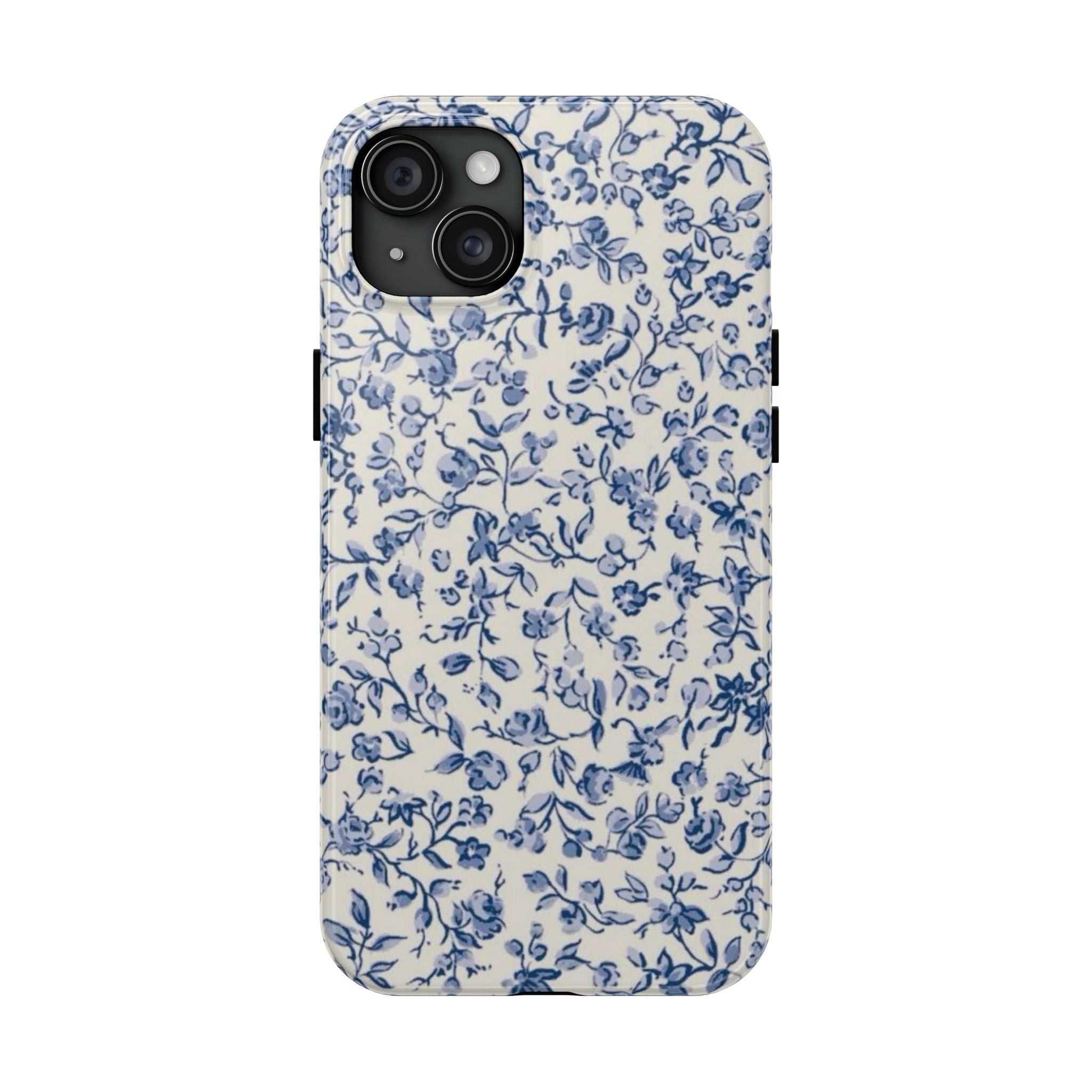 Blue Floral Tough Phone Case
