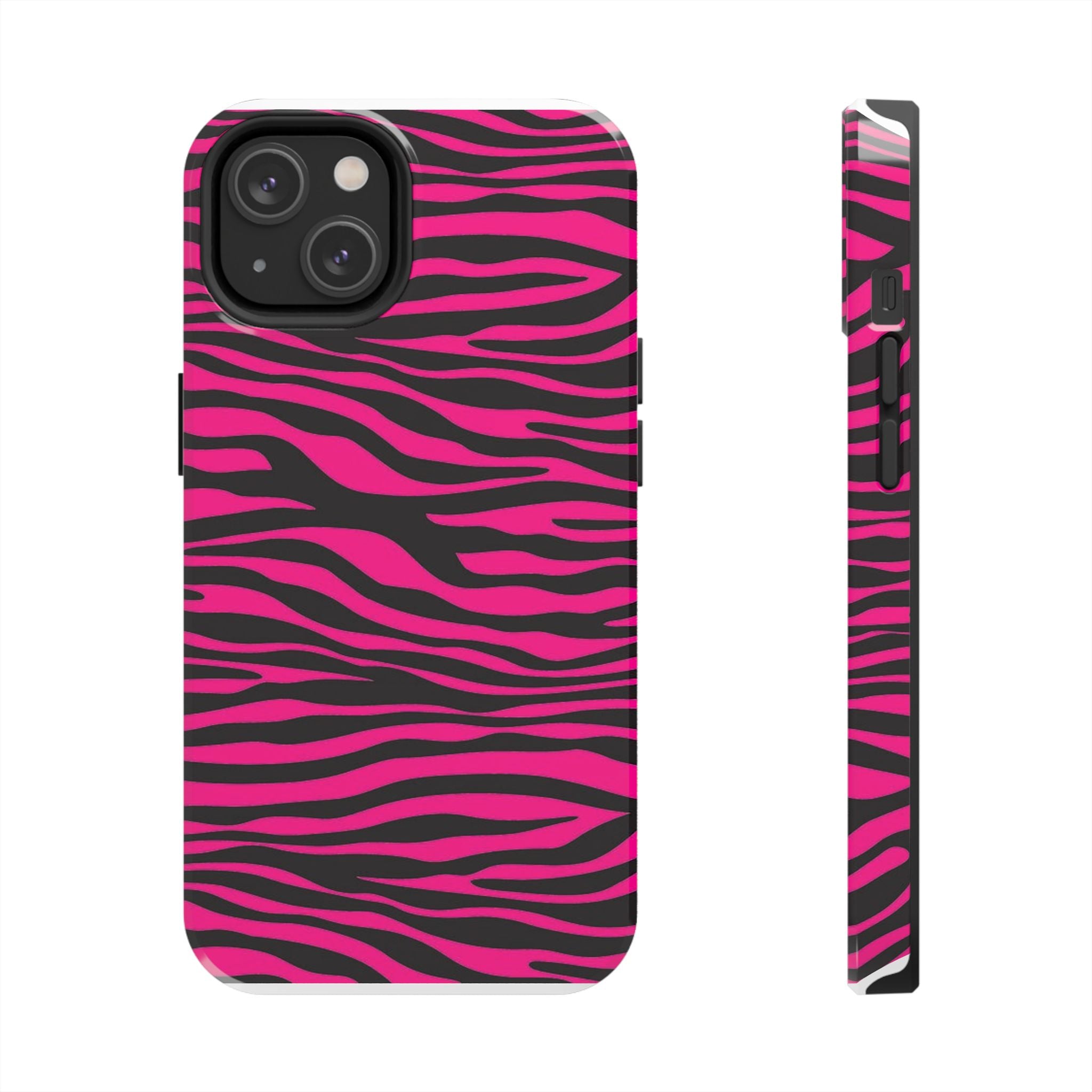 Hot Pink Zebra Tough Phone Case