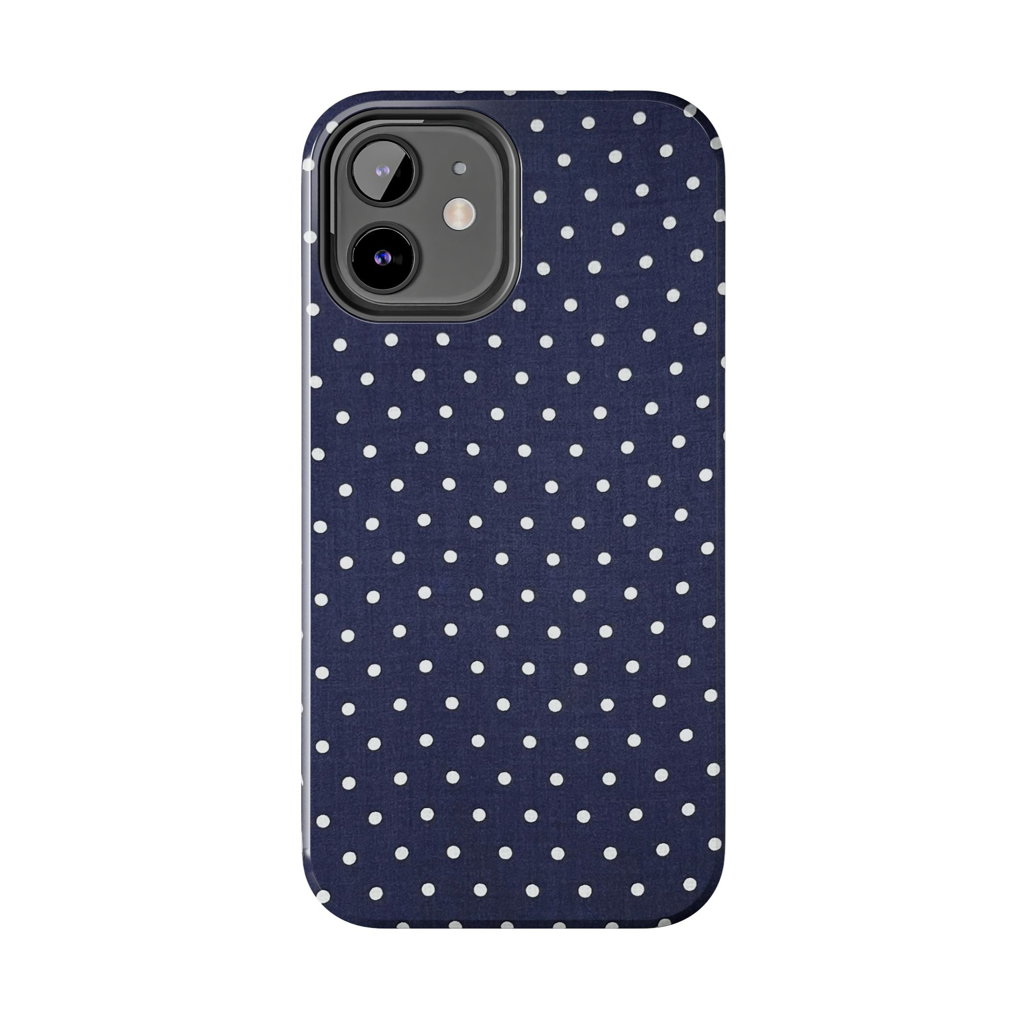 Navy Polka Dot Tough Phone Case