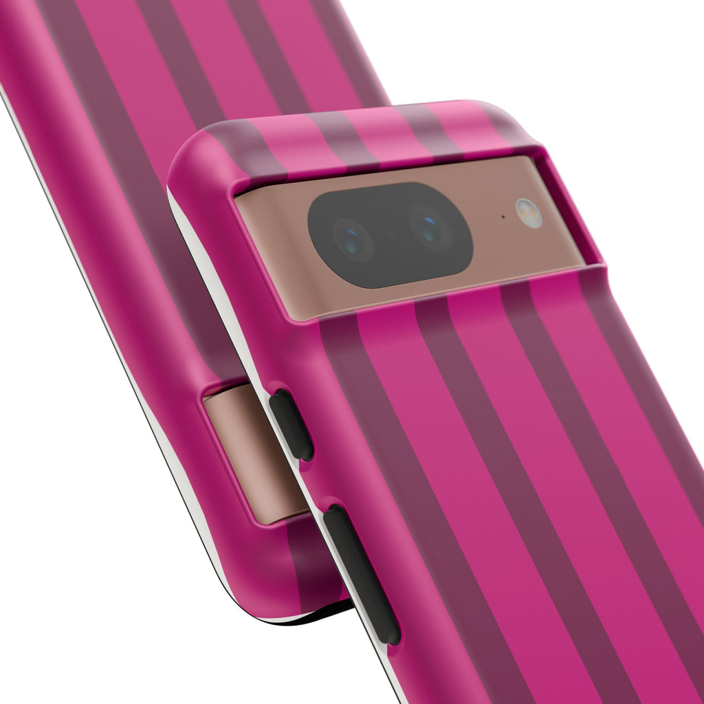 Hot Pink Striped Phone Case
