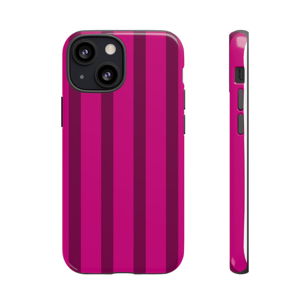 Hot Pink Striped Phone Case