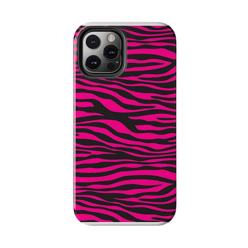 Hot Pink Zebra Tough Phone Case