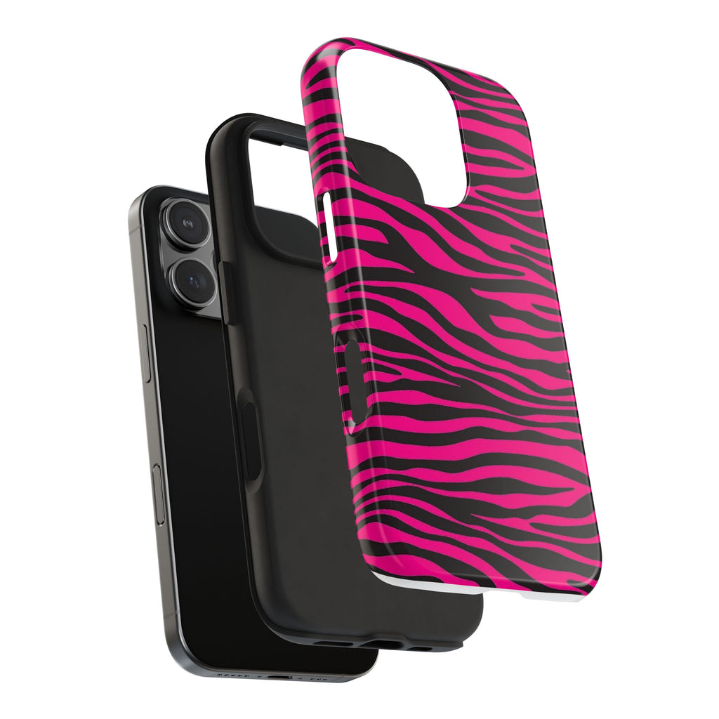 Hot Pink Zebra Tough Phone Case