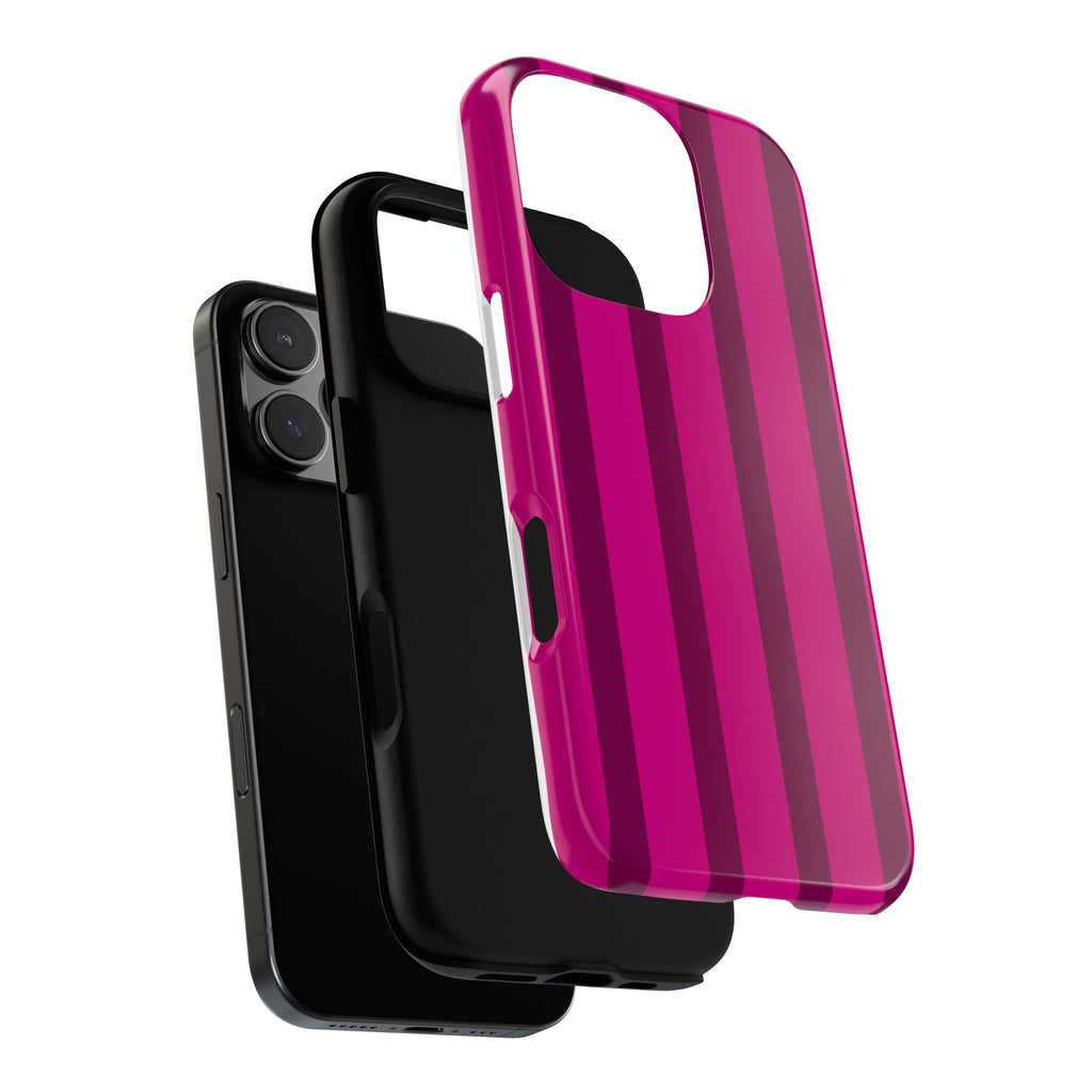 Hot Pink Striped Phone Case