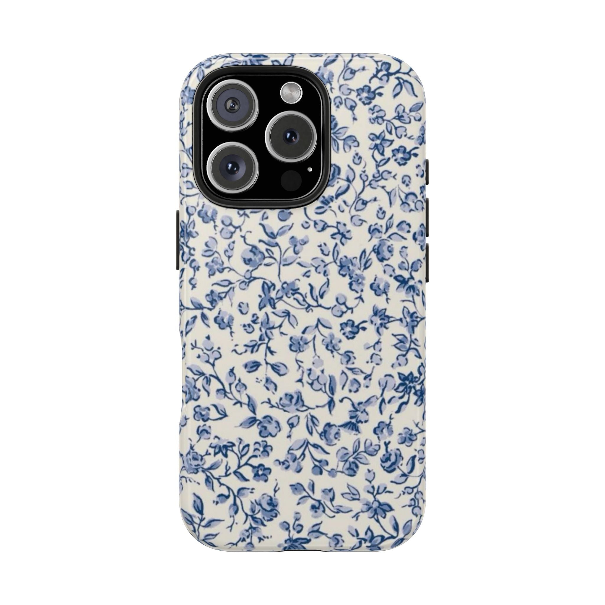 Blue Floral Tough Phone Case