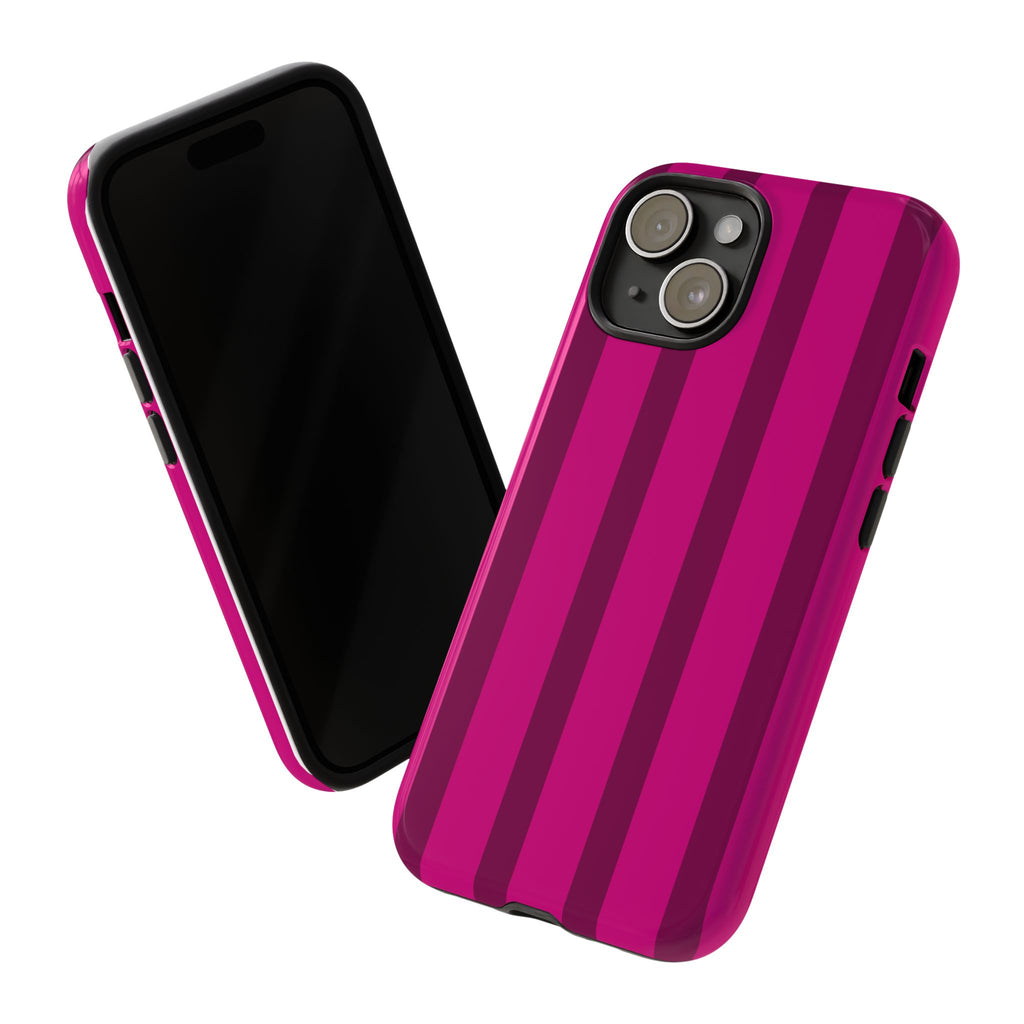 Hot Pink Striped Phone Case