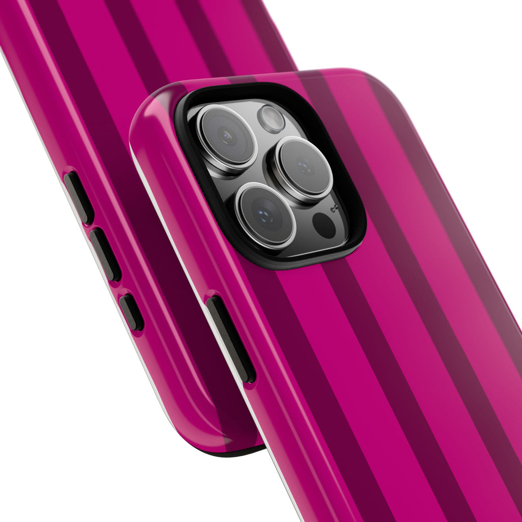 Hot Pink Striped Phone Case