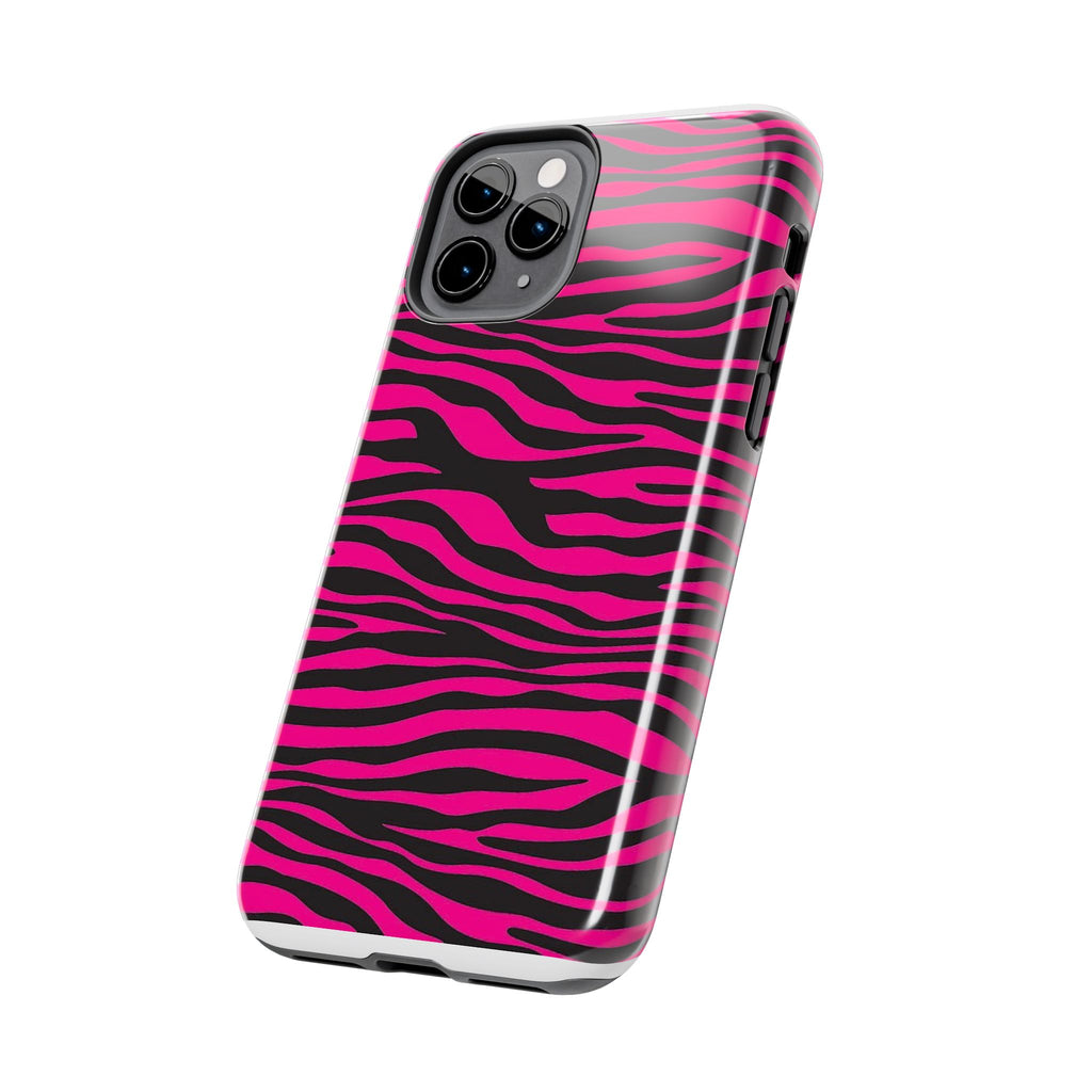 Hot Pink Zebra Tough Phone Case