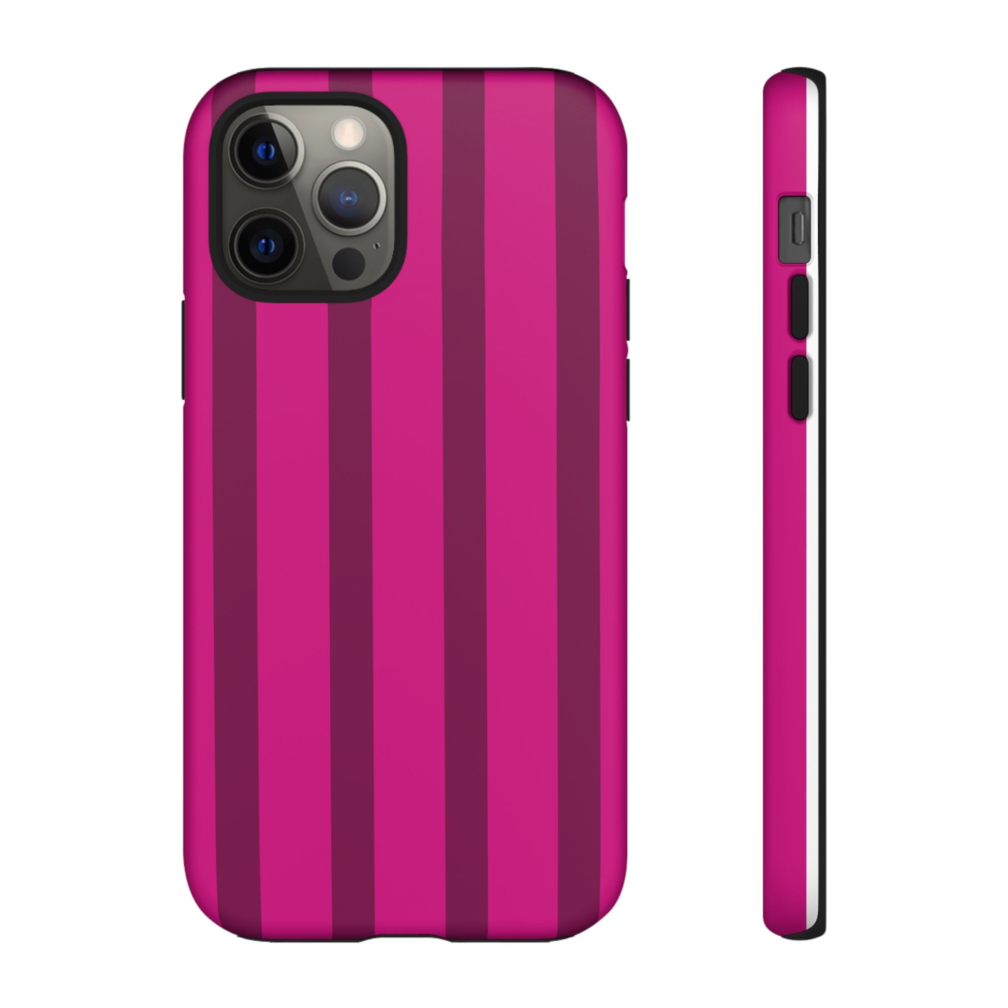 Hot Pink Striped Phone Case