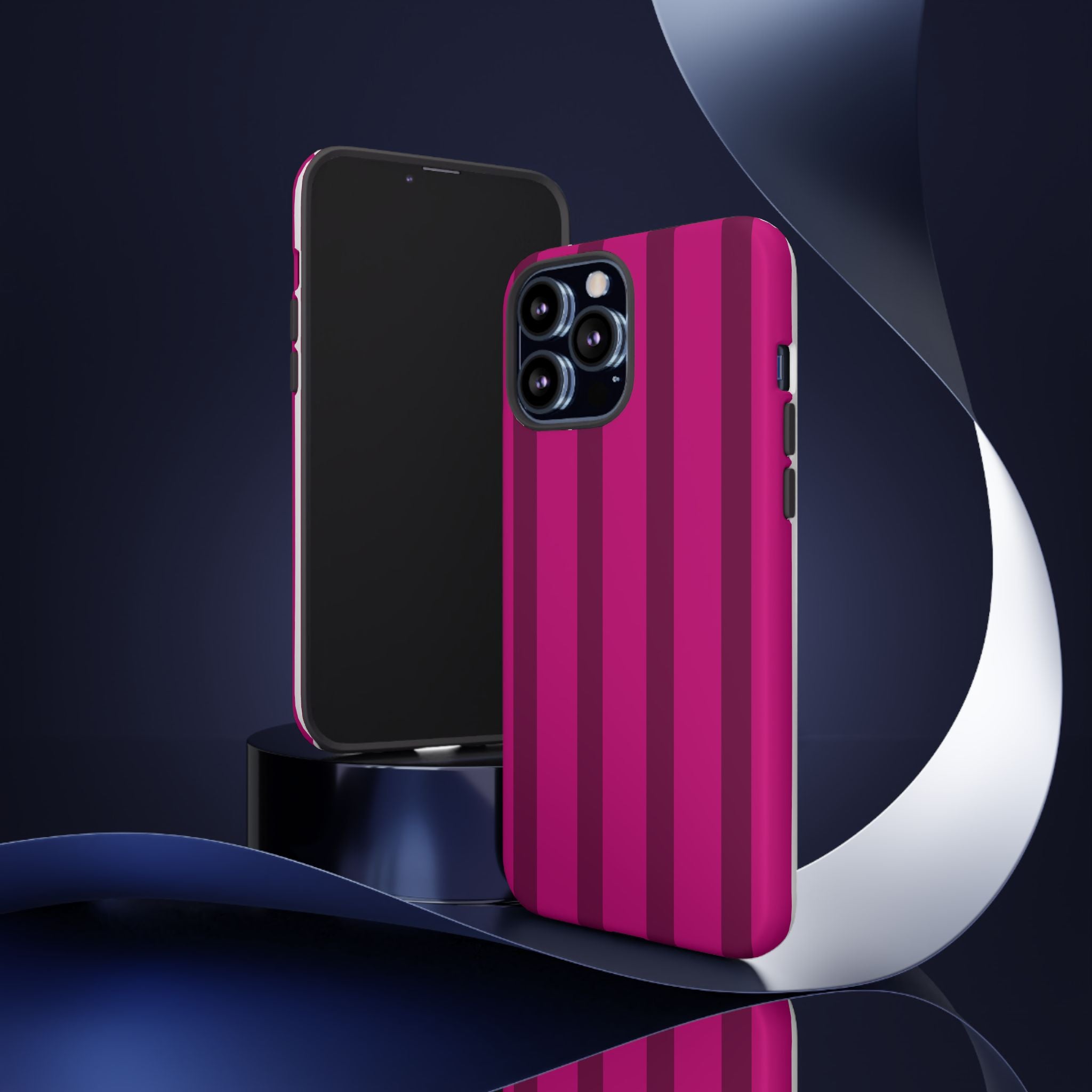 Hot Pink Striped Phone Case