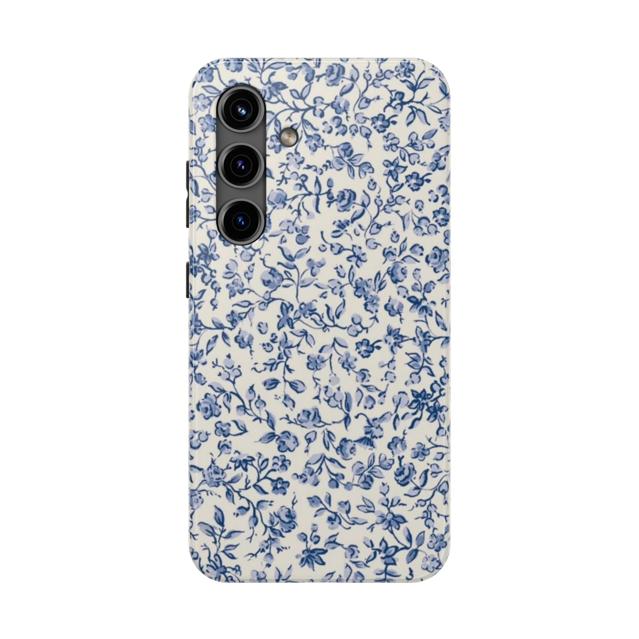 Blue Floral Tough Phone Case